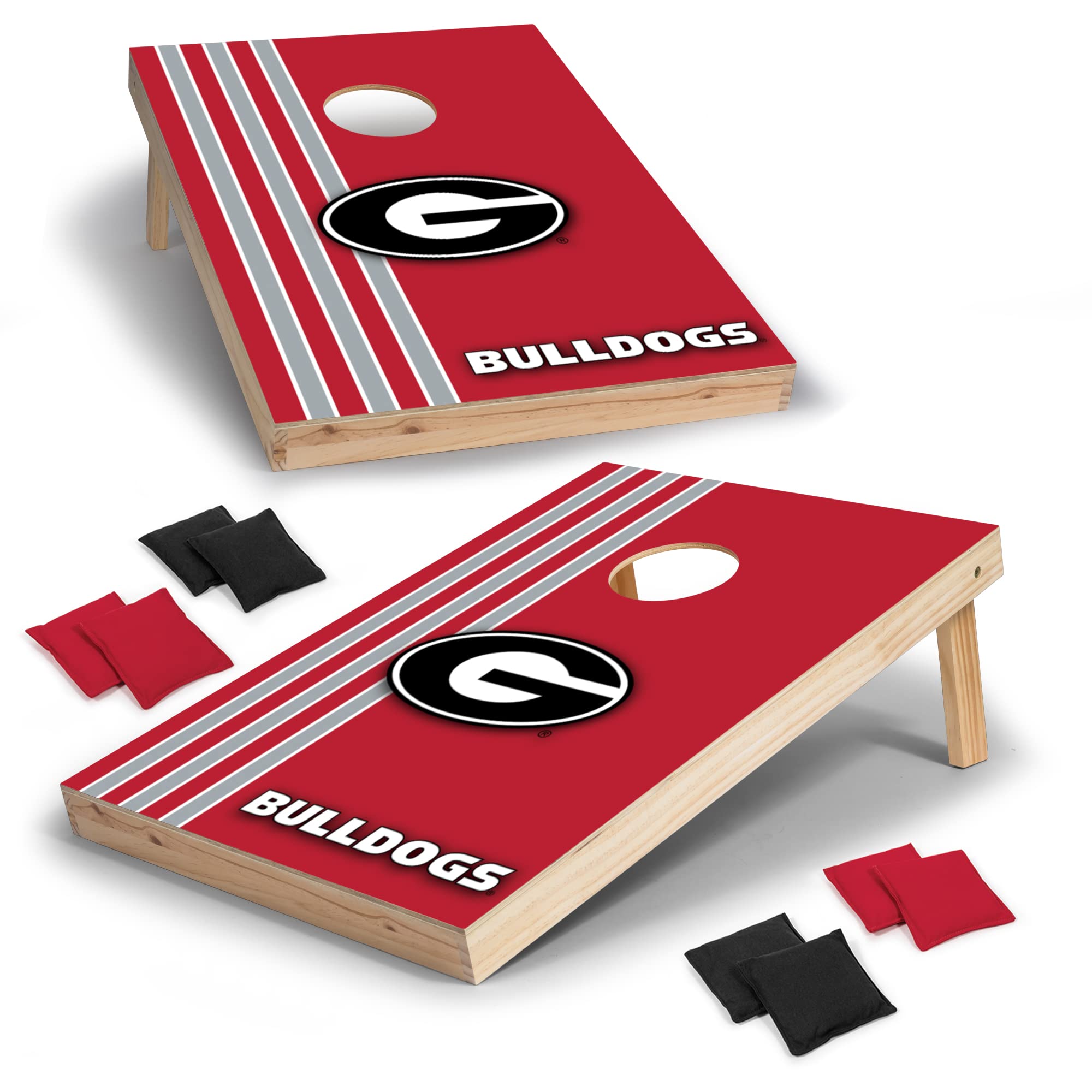 Wild Sports 2' x 3' Solid Wood Cornhole Set with Direct Print HD Team Graphics – Great Gift for Any NCAA Fan! Bean Bag Toss Family Outdoor Games – Georgia Bulldogs - Sports Collectibles, Sports Memorabilia, Sports Fan Shop, Sports Gifts