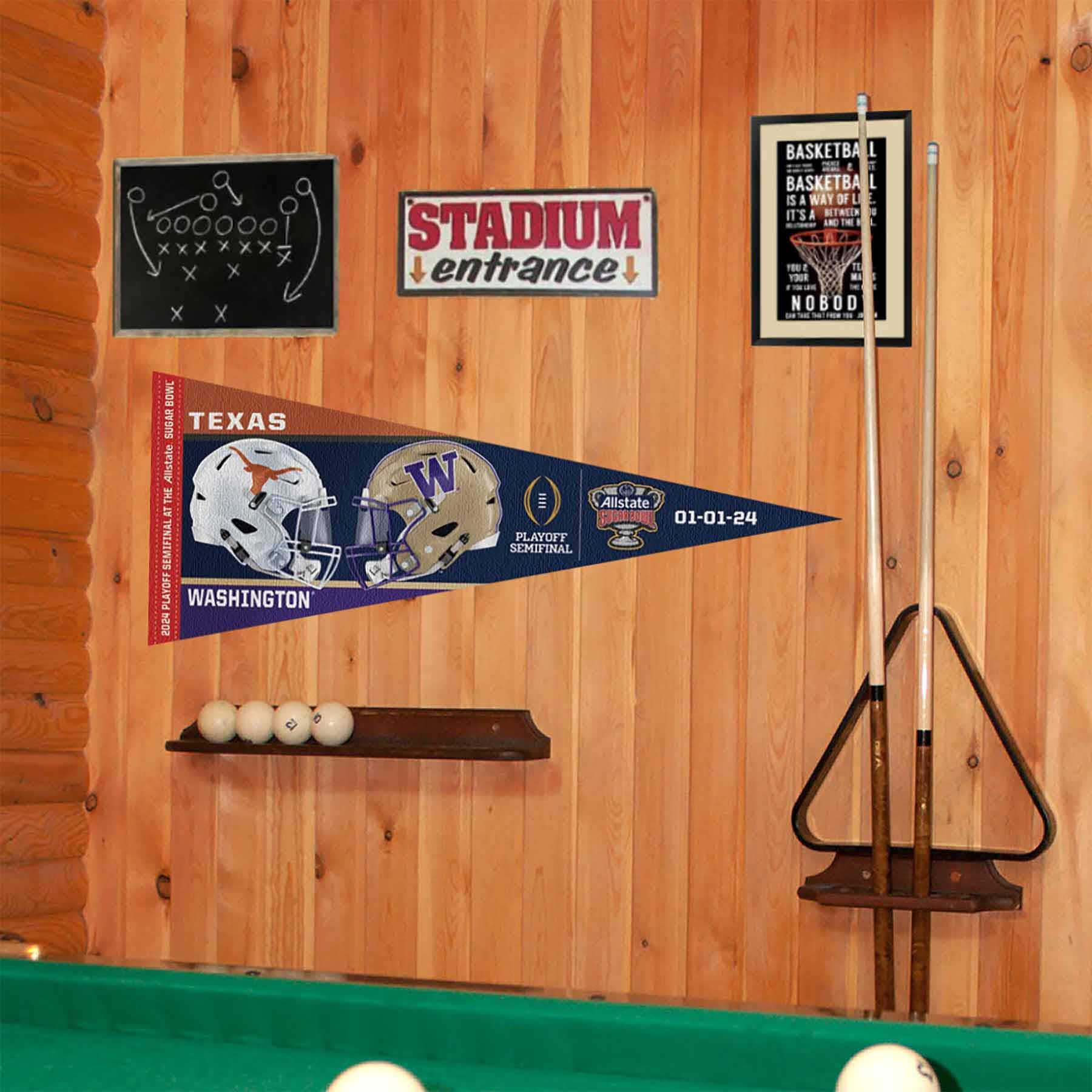 WinCraft Texas Longhorns Pennant 2023 CFP Sugar Bowl Game Dueling Banner - Sports Collectibles, Sports Memorabilia, Sports Fan Shop, Sports Gifts