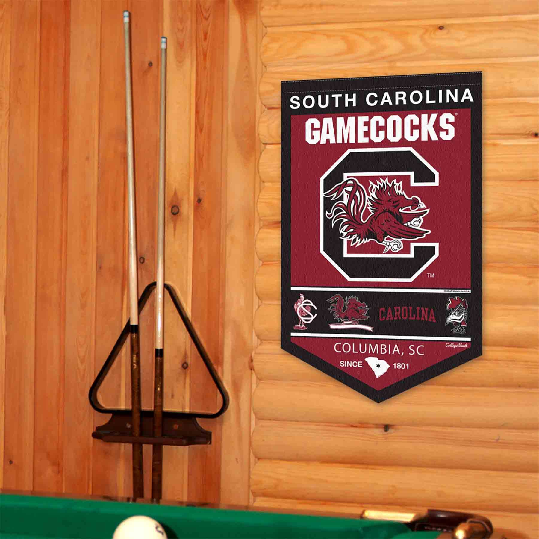 College Flags & Banners Co. South Carolina Gamecocks Heritage History Banner Pennant - Sports Collectibles, Sports Memorabilia, Sports Fan Shop, Sports Gifts