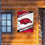 Arkansas Razorbacks White Panel Banner Flag - Sports Collectibles, Sports Memorabilia, Sports Fan Shop, Sports Gifts