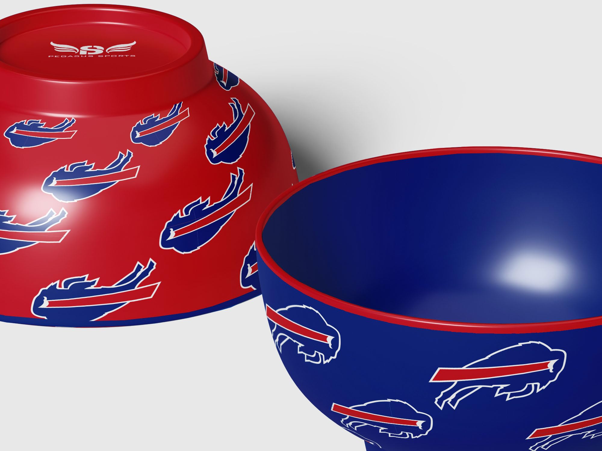 Pegasus Sports NFL Buffalo Bills Home and Away 2 Pack Serving Bowls - Sports Gifts, Sports Memorabilia, Sports Collectibles, Fan Shop