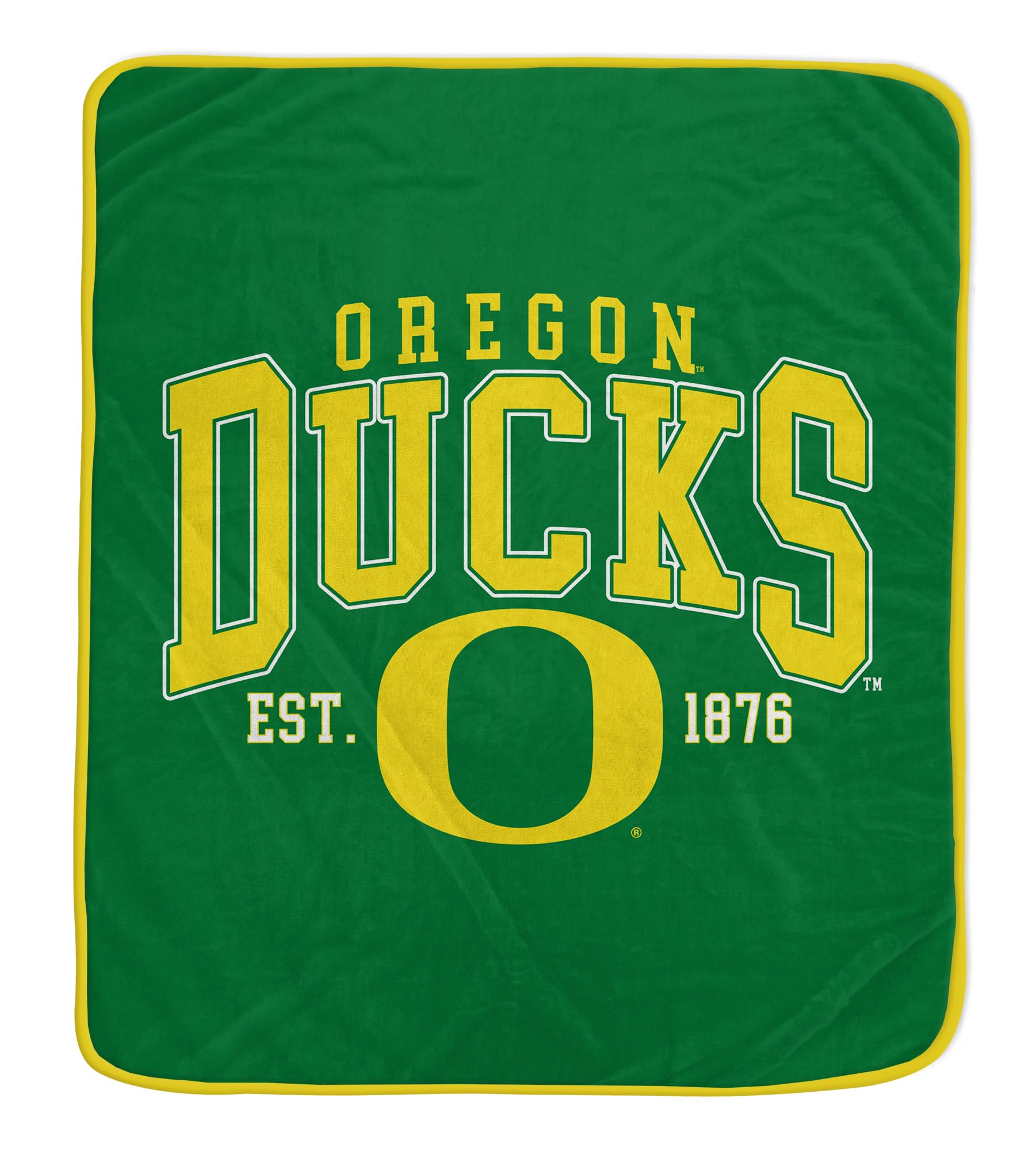 NCAA Oregon Ducks Vintage Arch Block Ultra Soft Blanket - Sports Gifts, Sports Memorabilia, Sports Collectibles, Fan Shop