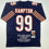 Autographed/Signed Dan Hampton HOF 2002 Chicago Blue Stat Football Jersey JSA COA