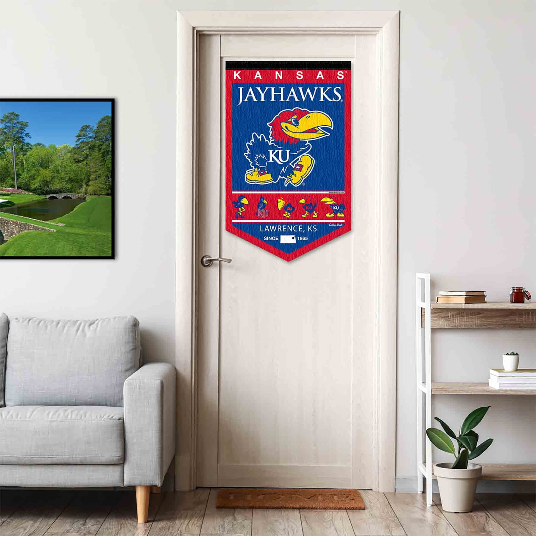College Flags & Banners Co. Kansas KU Jayhawks Heritage History Banner Pennant - Sports Collectibles, Sports Memorabilia, Sports Fan Shop, Sports Gifts