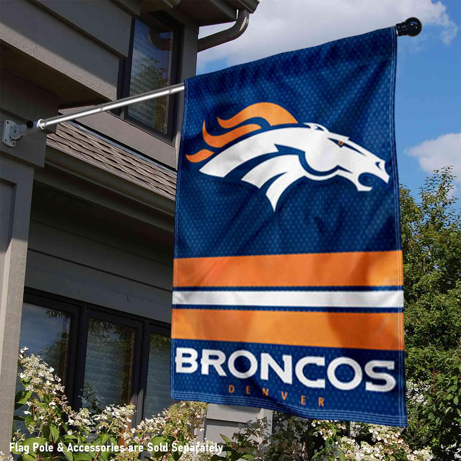 WinCraft Denver Broncos Primary Helmet Logo Double Sided Banner Flag - Sports Collectibles, Sports Memorabilia, Sports Fan Shop, Sports Gifts