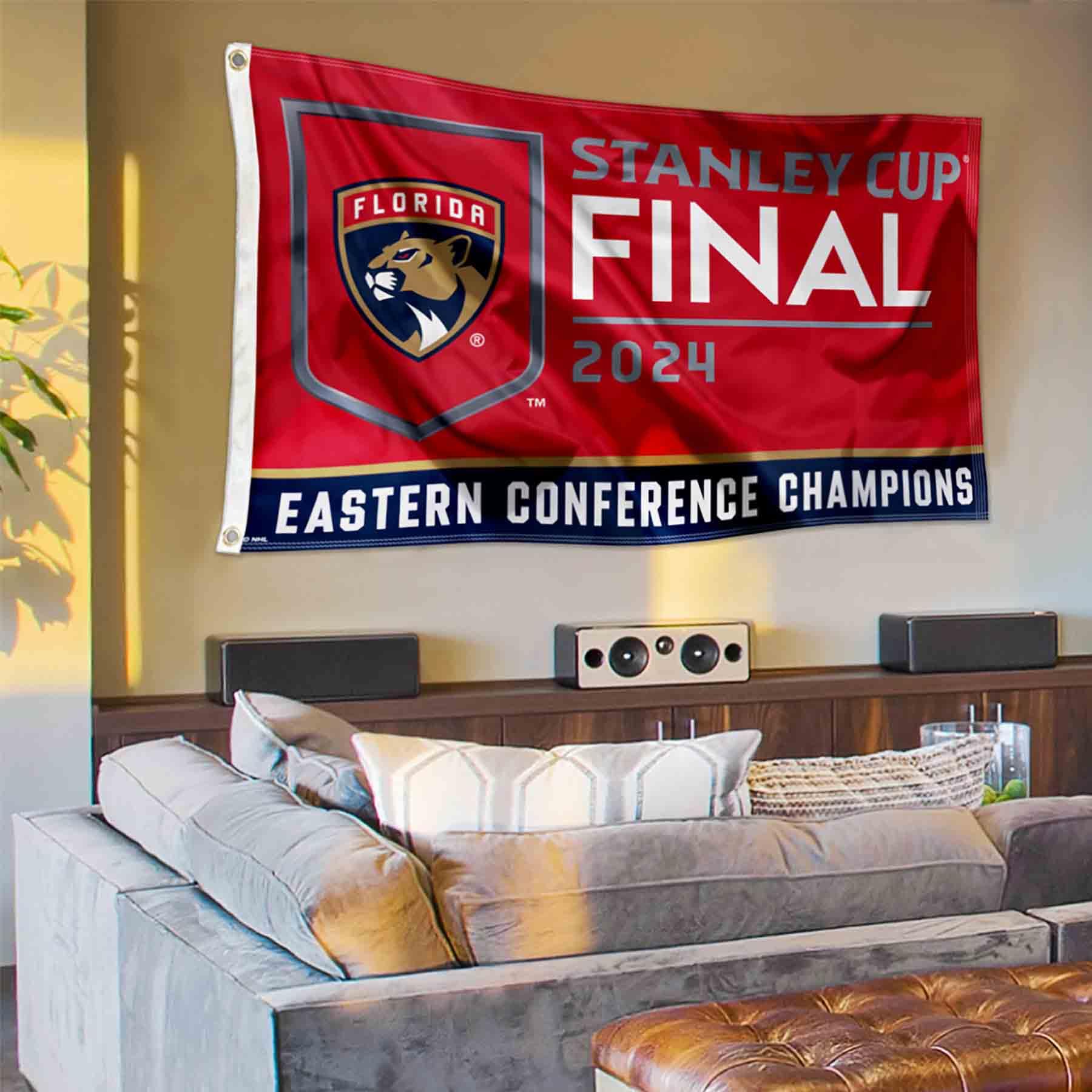 WinCraft Florida Panthers 2024 Stanley Cup Final Banner Flag - Sports Collectibles, Sports Memorabilia, Sports Fan Shop, Sports Gifts