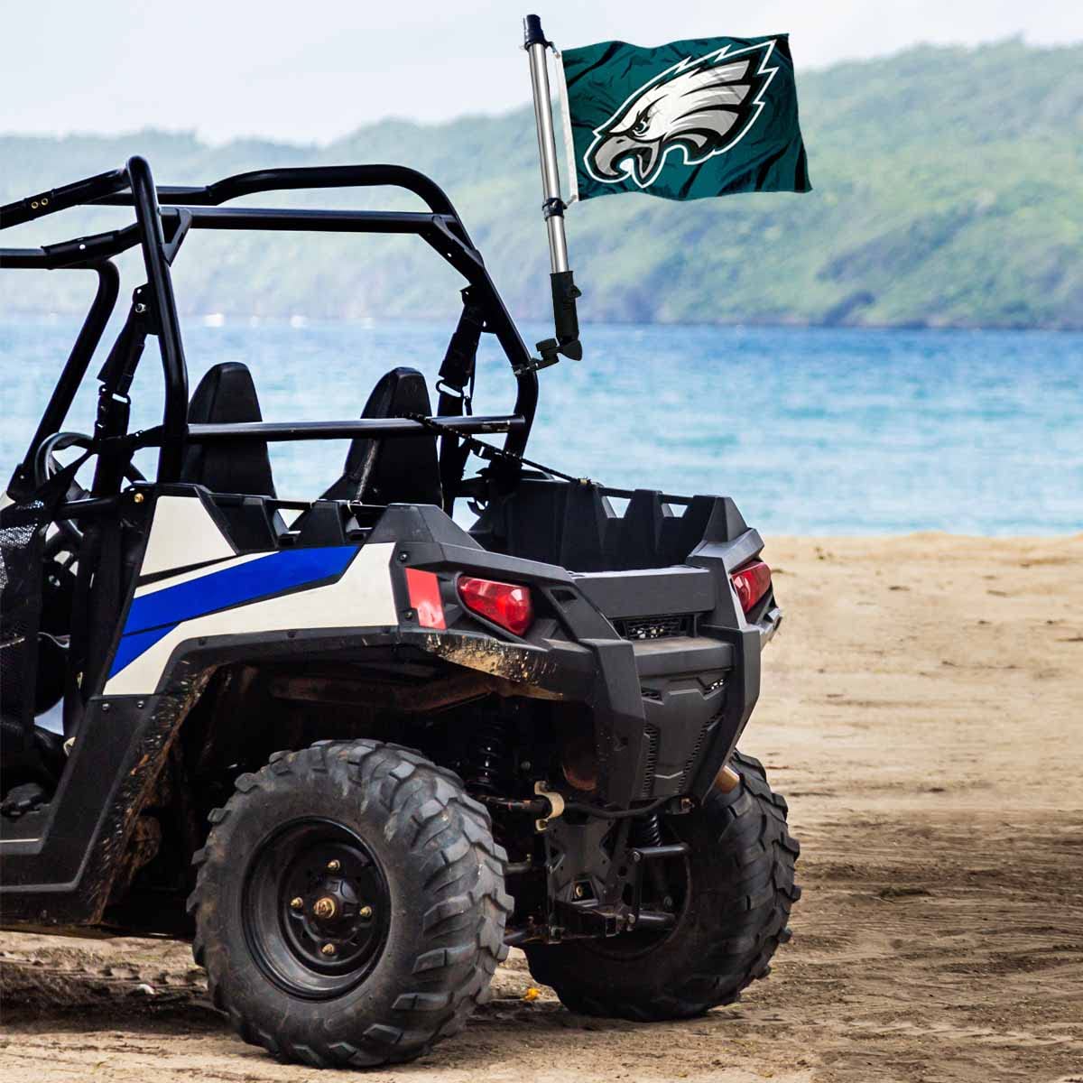 WinCraft Philadelphia Eagles Golf Cart Flag Pole and Holder Mounting Bracket - Sports Collectibles, Sports Memorabilia, Sports Fan Shop, Sports Gifts