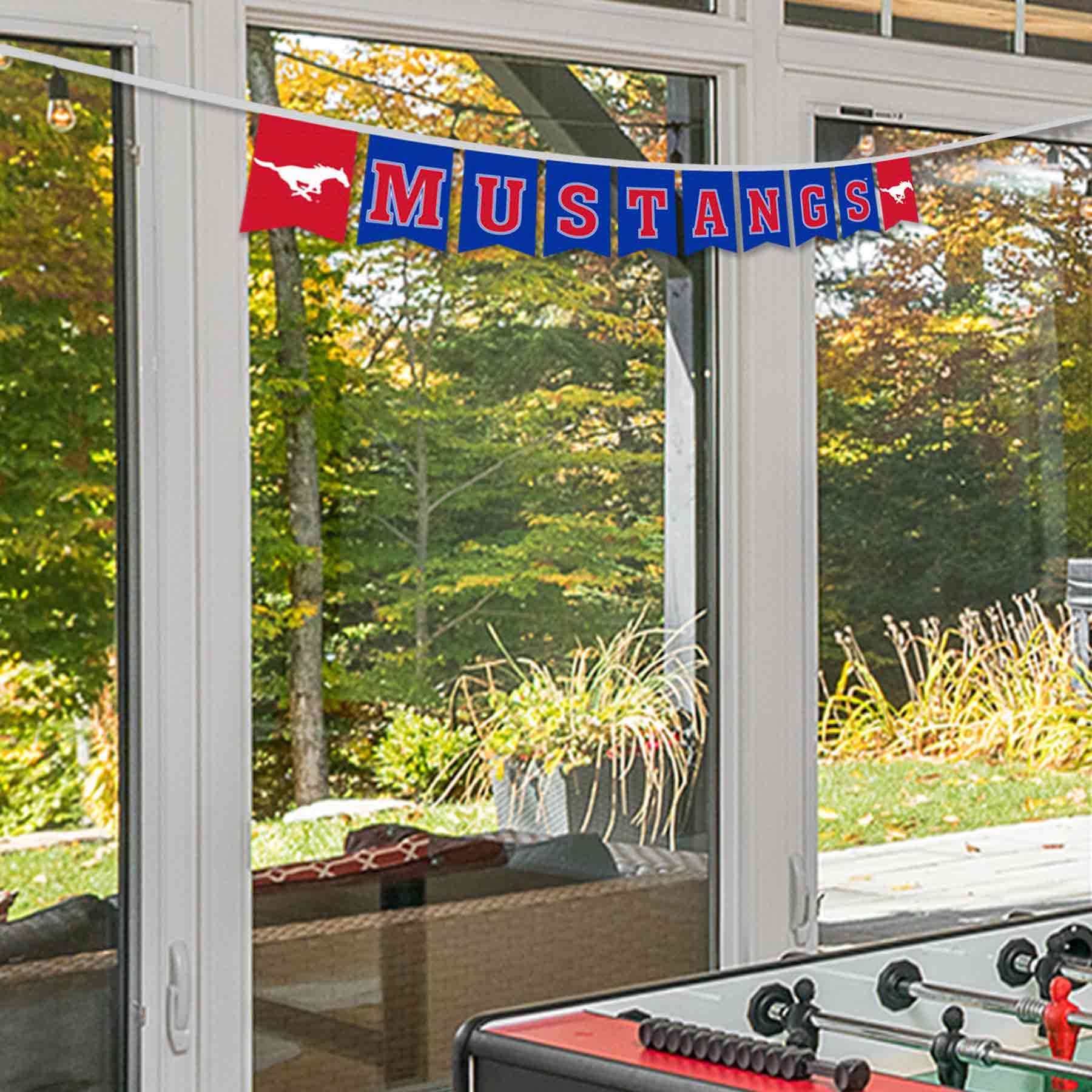 Southern Methodist Mustangs Banner String Pennant Flags - Sports Collectibles, Sports Memorabilia, Sports Fan Shop, Sports Gifts