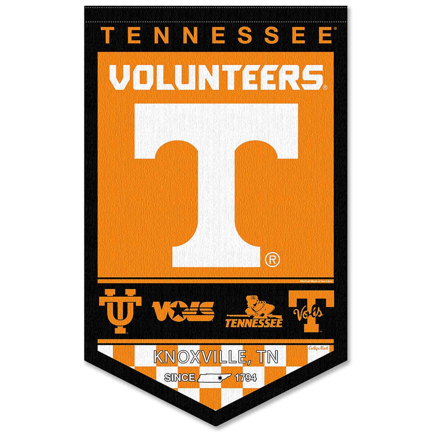 College Flags & Banners Co. Tennessee Volunteers Heritage History Banner Pennant - Sports Collectibles, Sports Memorabilia, Sports Fan Shop, Sports Gifts