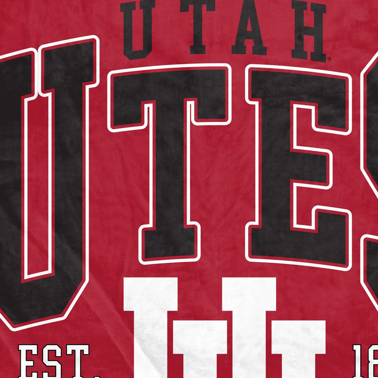 NCAA Utah Utes Vintage Arch Block Ultra Soft Blanket - Sports Gifts, Sports Memorabilia, Sports Collectibles, Fan Shop