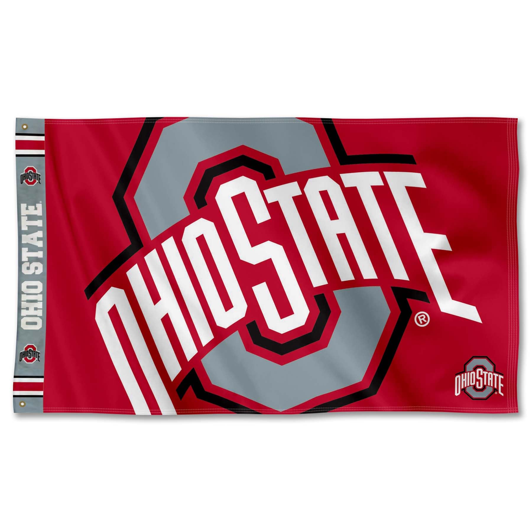 College Flags & Banners Co. Ohio State Buckeyes Bold Logo Premium Flag - Sports Collectibles, Sports Memorabilia, Sports Fan Shop, Sports Gifts