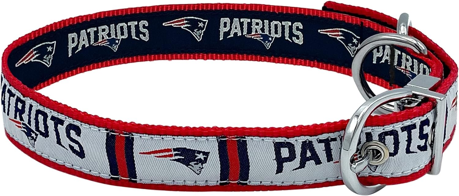 New England Patriots Reversible Collar Pets First - Sports Collectibles, Sports Memorabilia, Sports Fan Shop, Sports Gifts