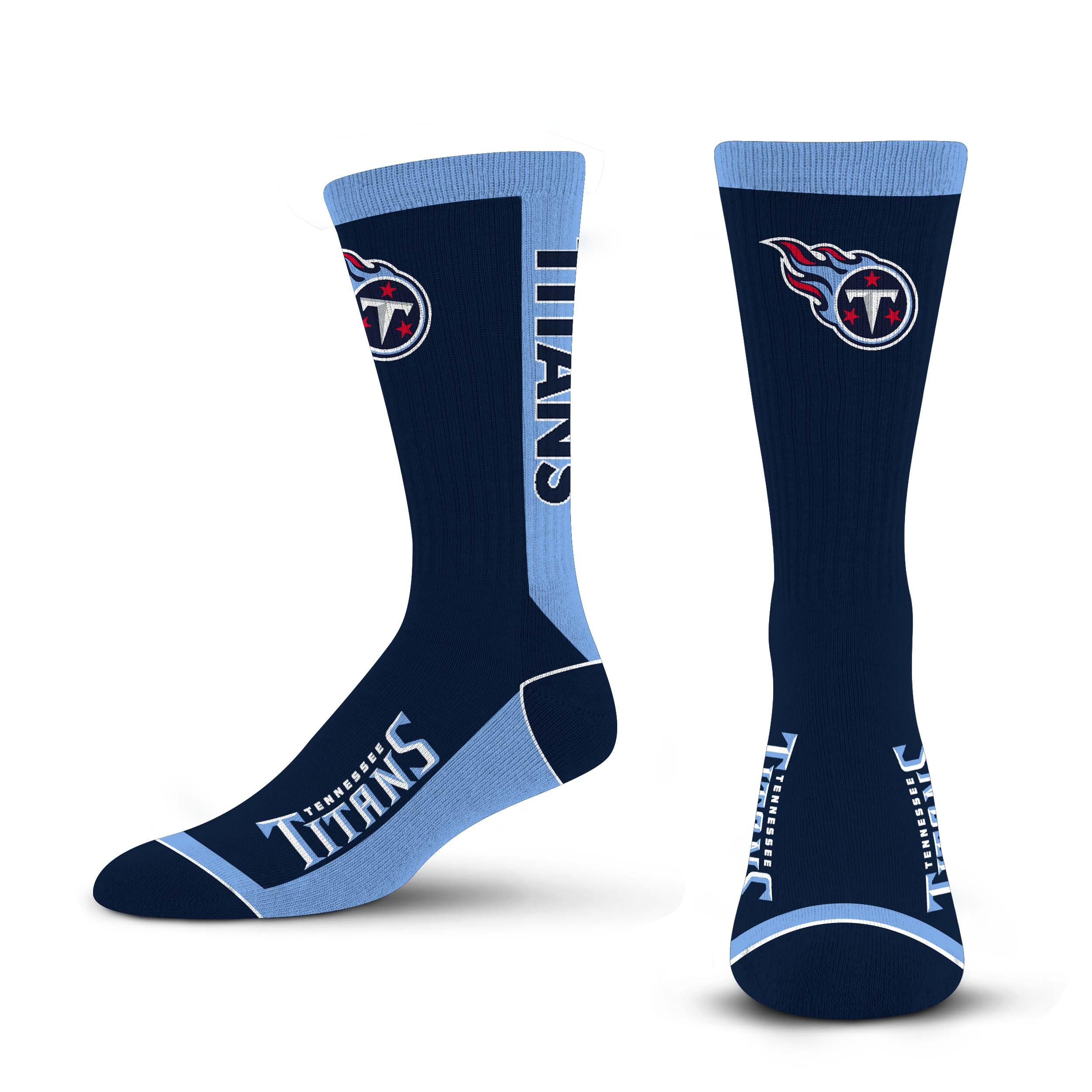 For Bare Feet NFL TENNESSEE TITANS MVP Crew Sock Team Color Large - Sports Gifts, Sports Memorabilia, Sports Collectibles, Fan Shop
