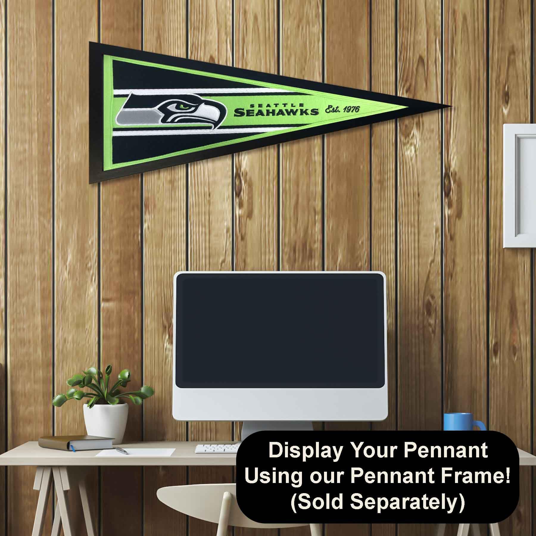 WinCraft Seattle Seahawks Embroidered and Sewn Pennant - Sports Collectibles, Sports Memorabilia, Sports Fan Shop, Sports Gifts