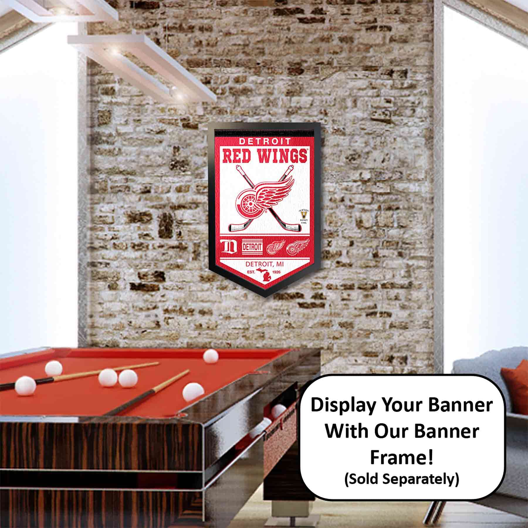 Detroit Red Wings Heritage History Banner Pennant - Sports Collectibles, Sports Memorabilia, Sports Fan Shop, Sports Gifts