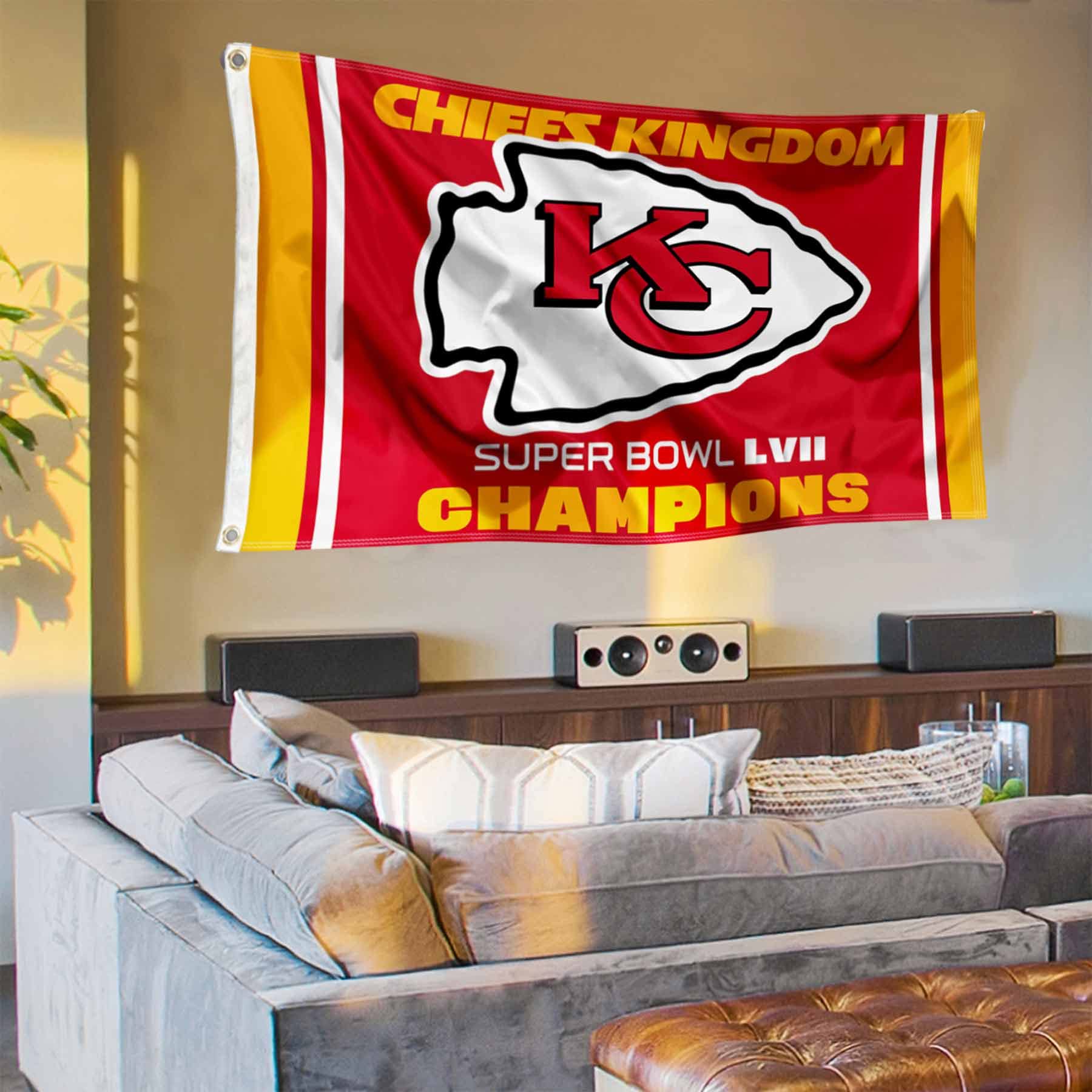 Kansas City Chiefs Kingdom Super Bowl Champions Banner and Tapestry Wall Tack Pads - Sports Collectibles, Sports Memorabilia, Sports Fan Shop, Sports Gifts
