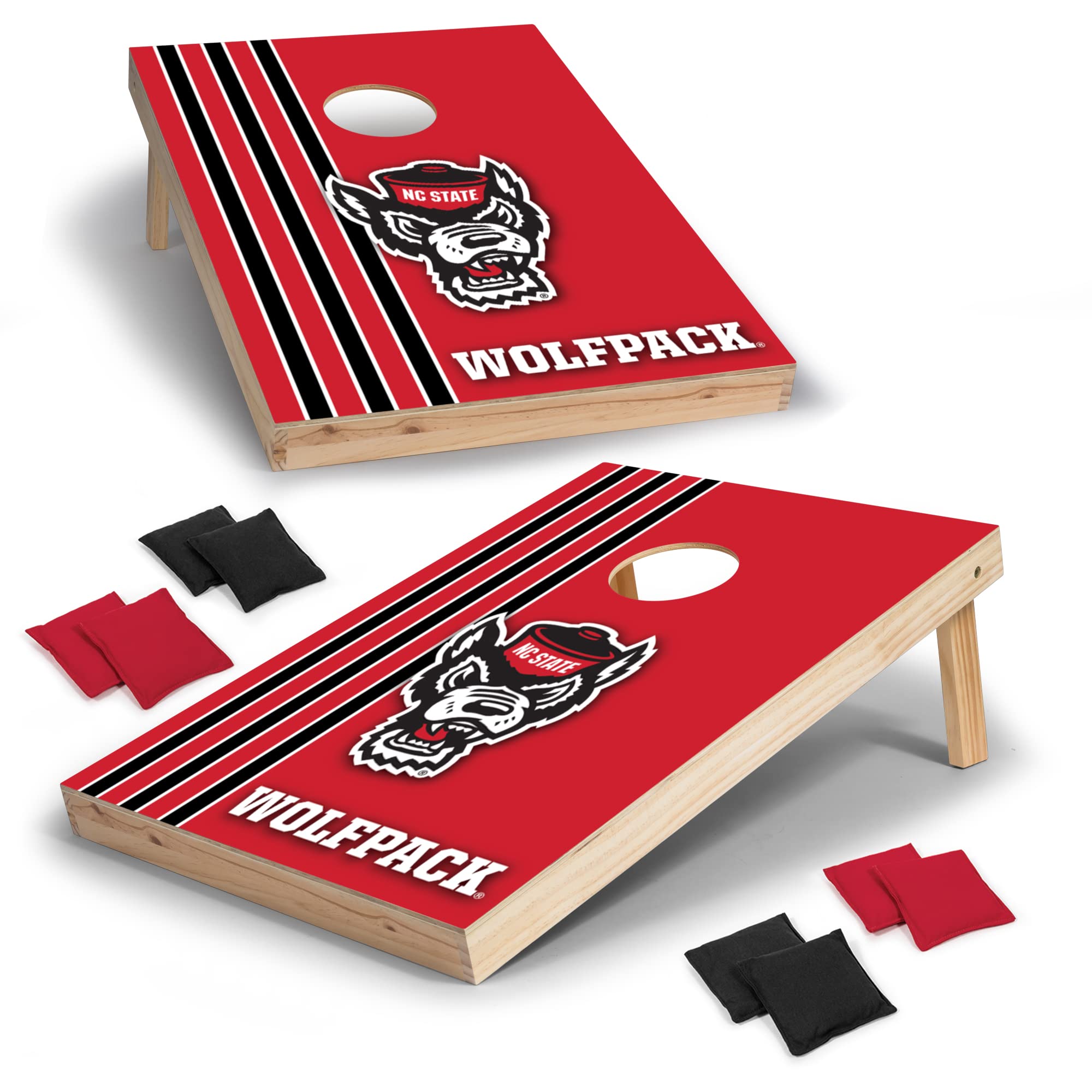Wild Sports 2' x 3' Set with Direct Print HD Team Graphics – Great Gift for Any NCAA Fan! Bean Bag Toss Family Outdoor Games – North Carolina State Wolfpack - Sports Collectibles, Sports Memorabilia, Sports Fan Shop, Sports Gifts