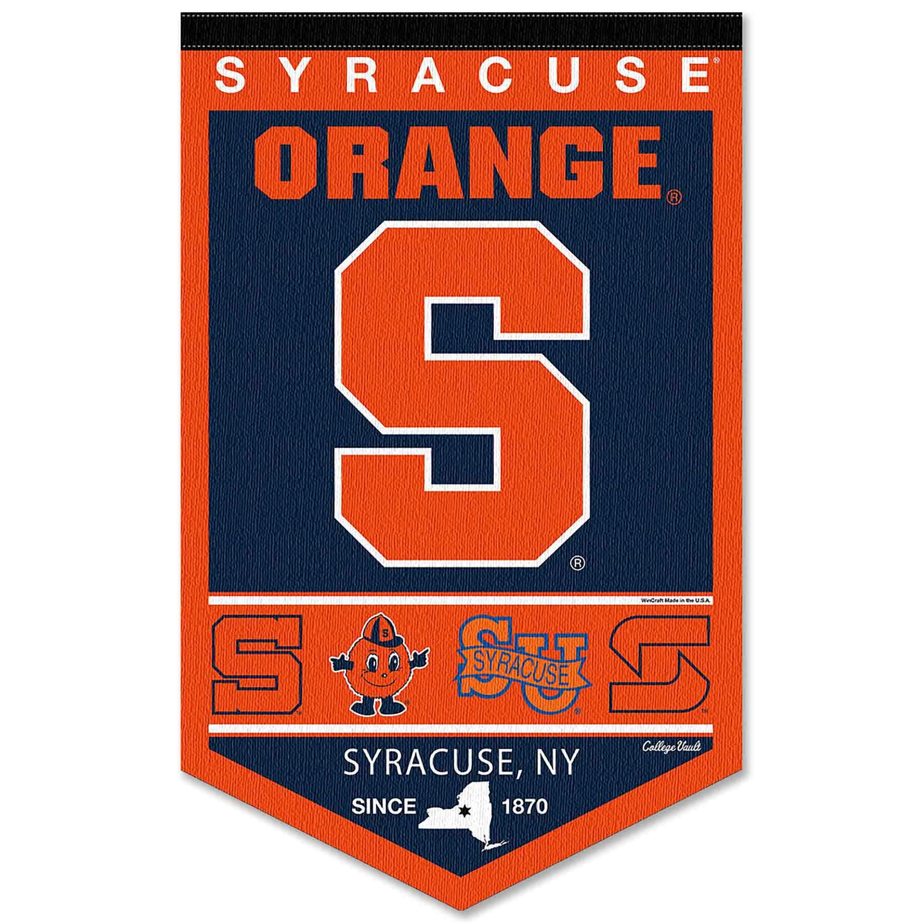 College Flags & Banners Co. Syracuse Orange Heritage History Banner Pennant - Sports Collectibles, Sports Memorabilia, Sports Fan Shop, Sports Gifts