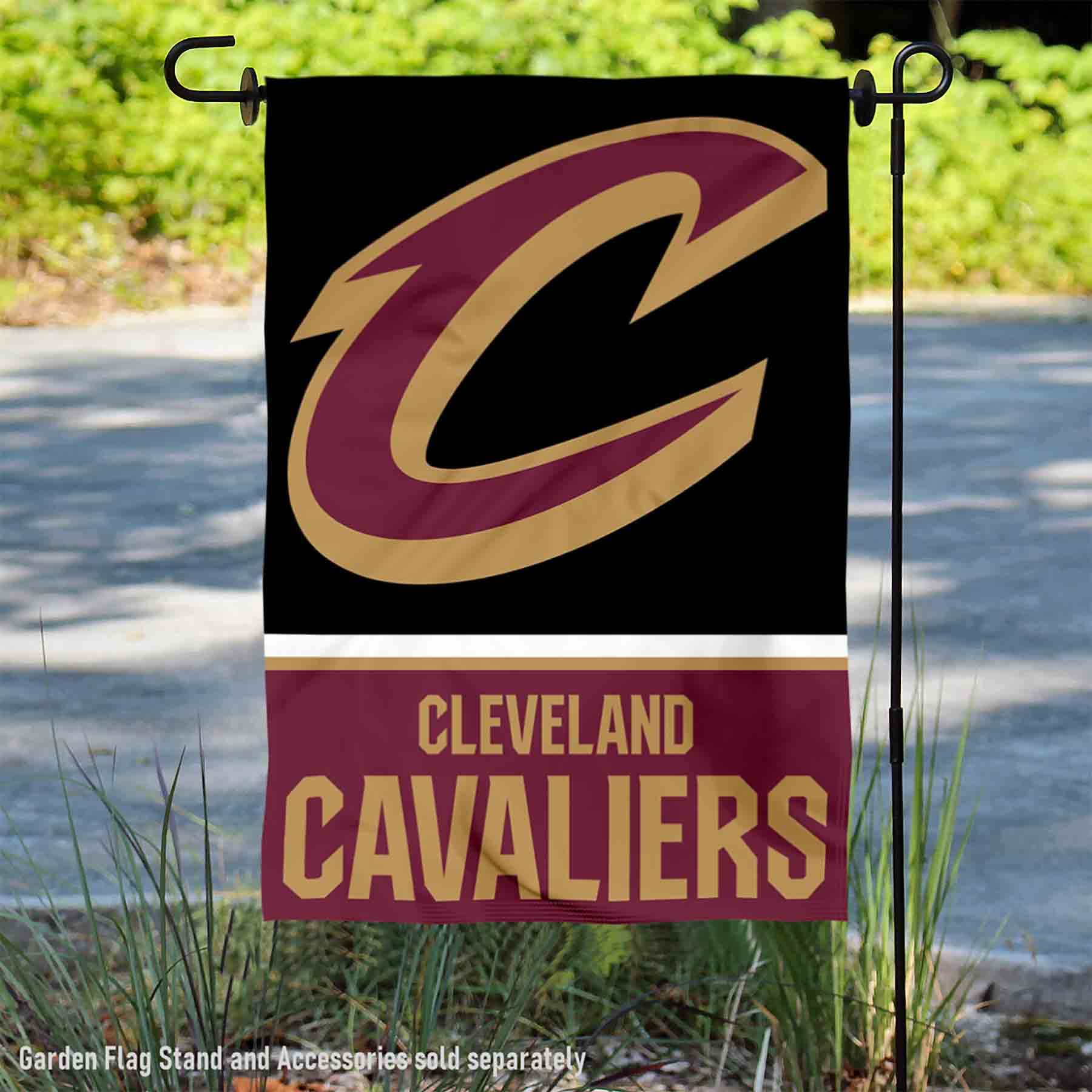 WinCraft Cleveland Cavaliers Black Double Sided Garden Flag - Sports Collectibles, Sports Memorabilia, Sports Fan Shop, Sports Gifts
