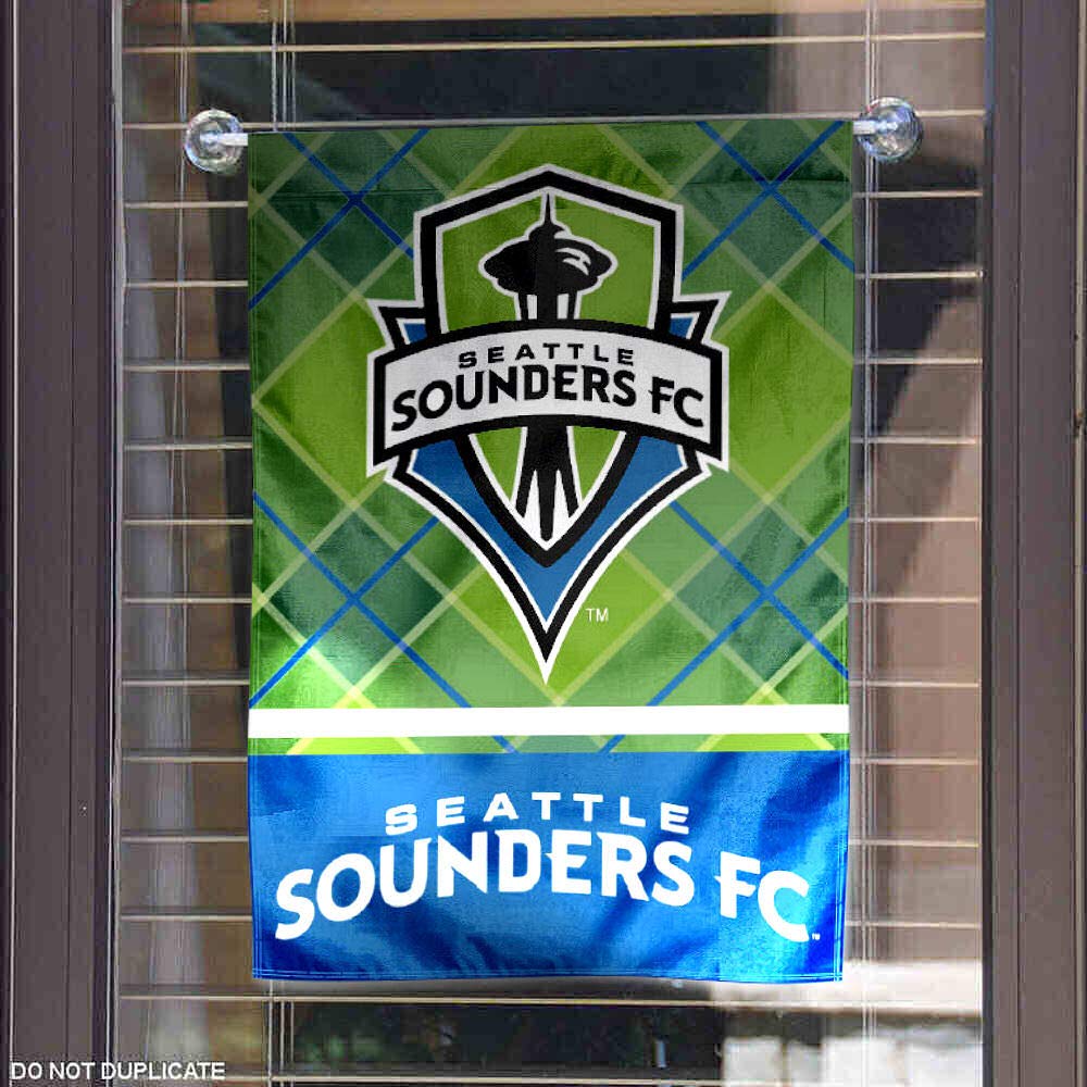 WinCraft Seattle Sounders Double Sided Garden Flag - Sports Collectibles, Sports Memorabilia, Sports Fan Shop, Sports Gifts