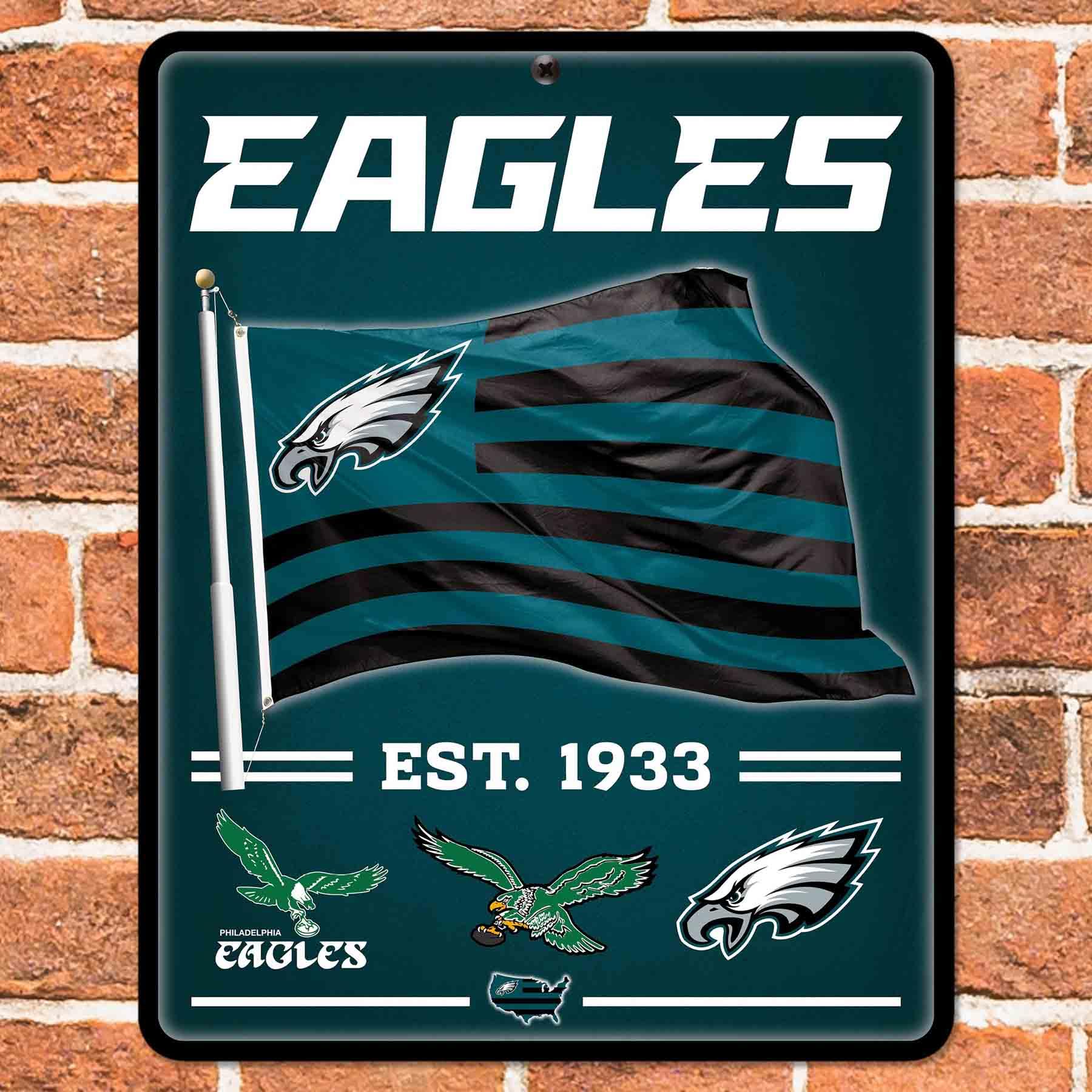 WinCraft Philadelphia Eagles Americana Banner Flag Sign - Sports Collectibles, Sports Memorabilia, Sports Fan Shop, Sports Gifts