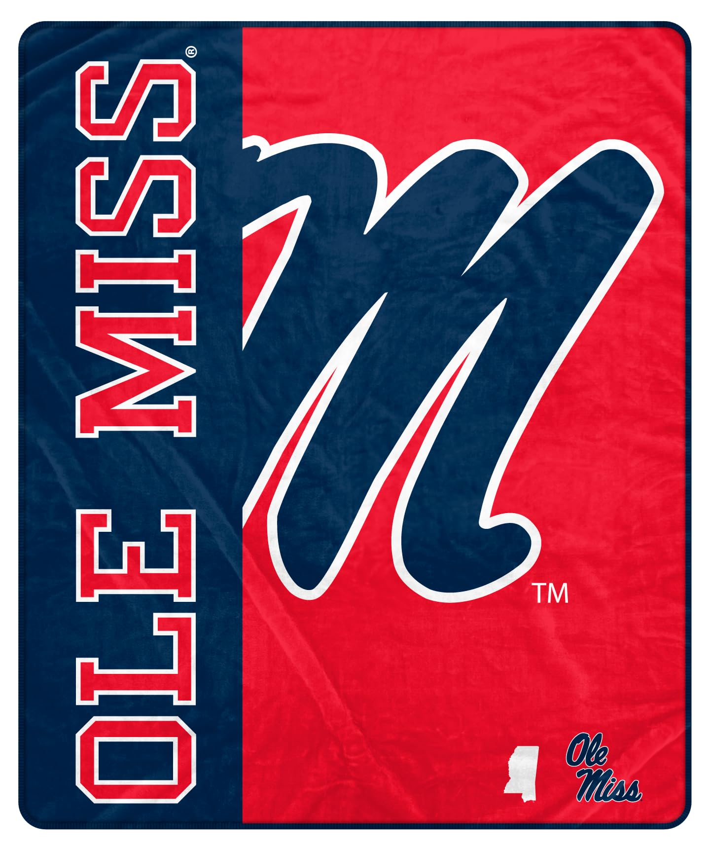 Proformance Home NCAA Ole Miss Rebels Endzone Ultra Soft Tailgate Throw - Sports Gifts, Sports Memorabilia, Sports Collectibles, Fan Shop