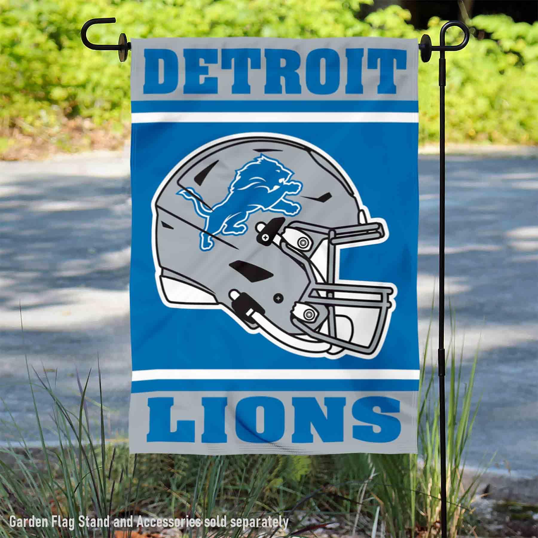 WinCraft Detroit Lions Helmet Double Sided Garden Banner Flag - Sports Collectibles, Sports Memorabilia, Sports Fan Shop, Sports Gifts