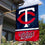 WinCraft Minnesota Twins Double Sided House Flag - Sports Collectibles, Sports Memorabilia, Sports Fan Shop, Sports Gifts