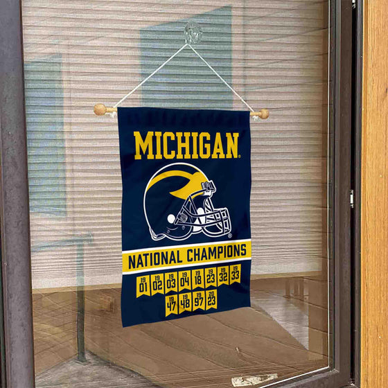 College Flags & Banners Co. Michigan Team University Wolverines 12 Time 2023 Football National Champions Banner for Windows Doors and Walls - Sports Collectibles, Sports Memorabilia, Sports Fan Shop, Sports Gifts