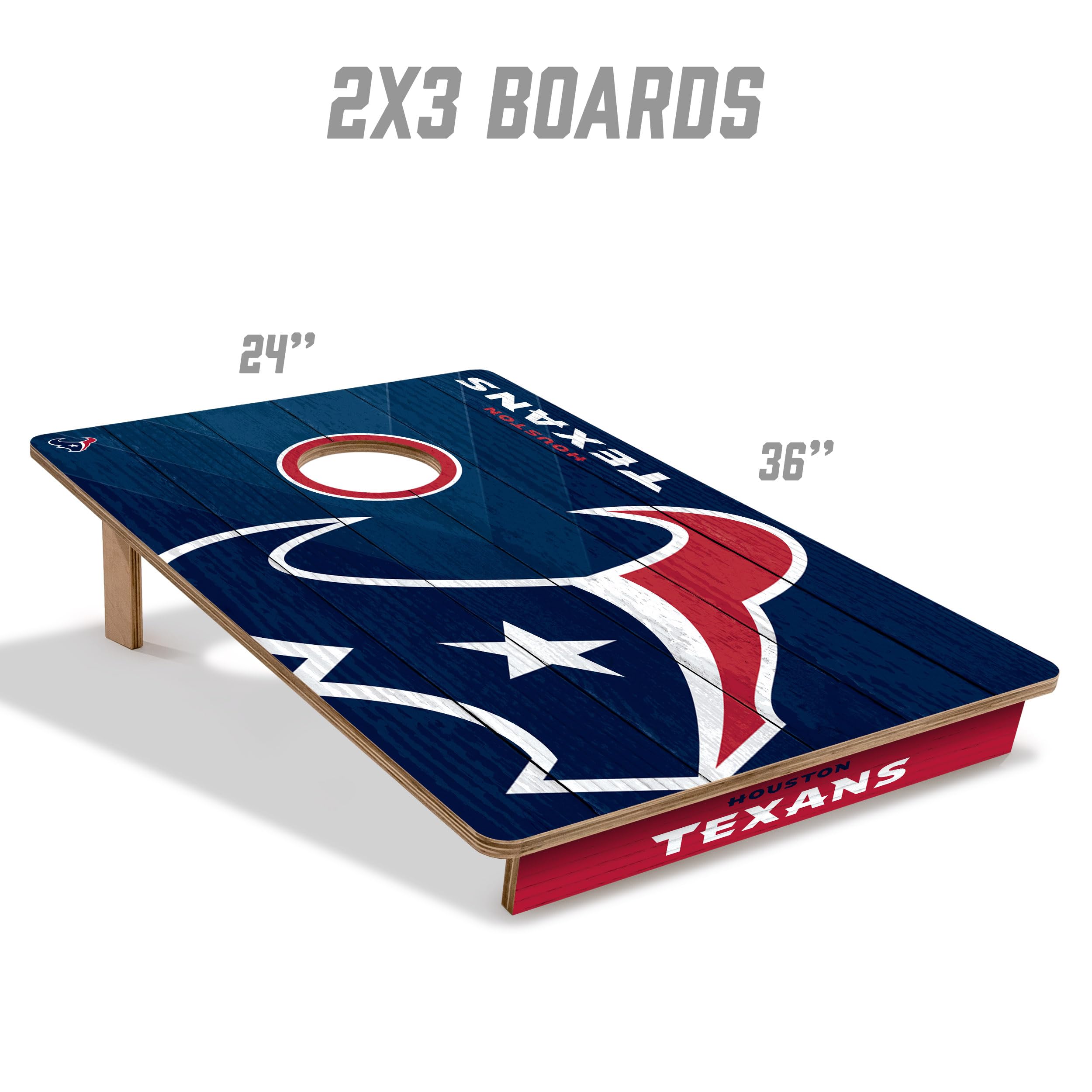 YouTheFan NFL Houston Texans 2’ x 3’ Wood Cornhole Game with Logo Bags - Sports Collectibles, Sports Memorabilia, Sports Fan Shop, Sports Gifts
