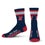 For Bare Feet NCAA Mississippi Ole Miss Rebels 4 Stripe Deuce Crew Sock Team Color MEDIUM - Sports Gifts, Sports Memorabilia, Sports Collectibles, Fan Shop