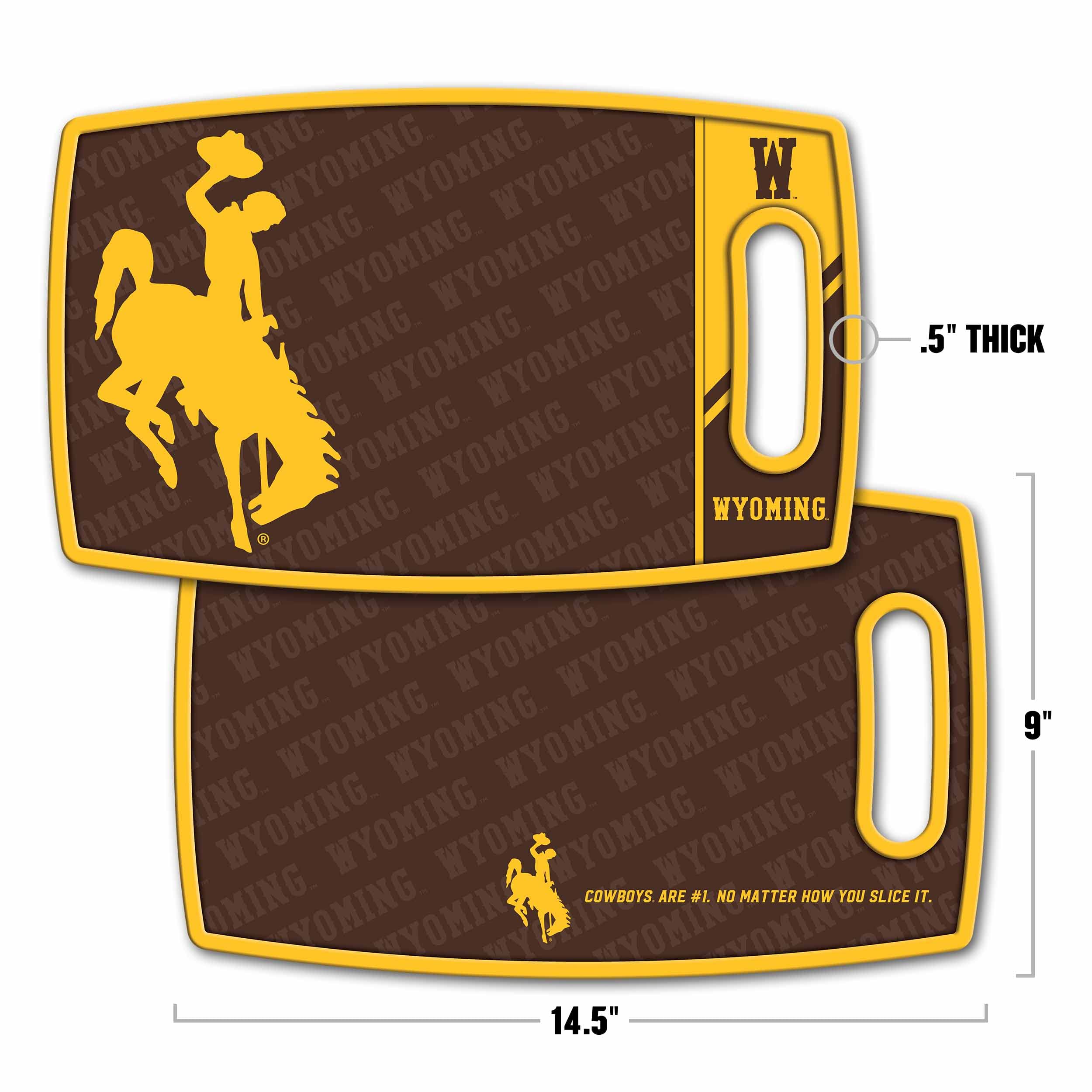 YouTheFan NCAA Wyoming Cowboys Logo Series Cutting Board - Sports Collectibles, Sports Memorabilia, Sports Fan Shop, Sports Gifts