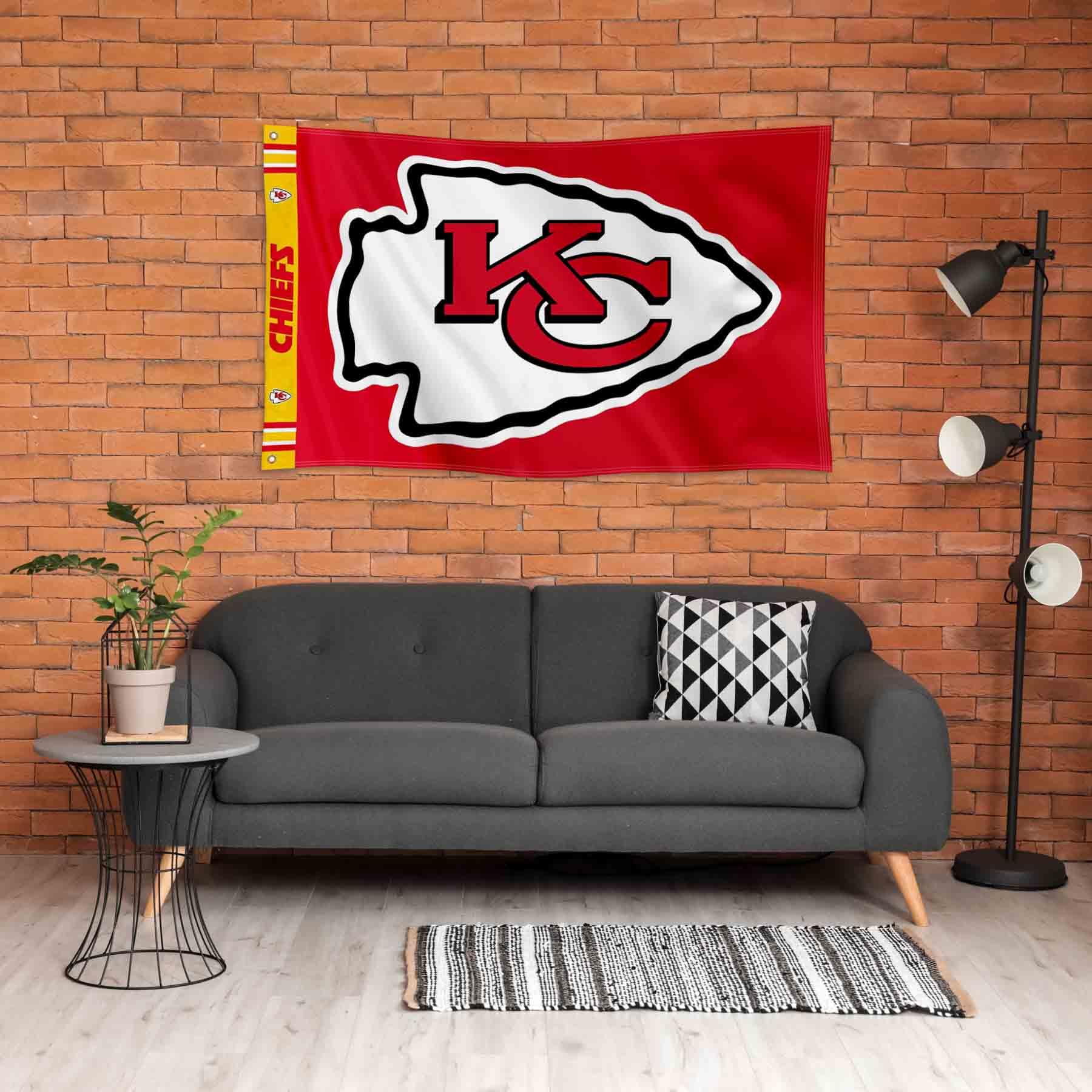 WinCraft Kansas City Chiefs Printed Header 3x5 Foot Banner Flag - Sports Collectibles, Sports Memorabilia, Sports Fan Shop, Sports Gifts