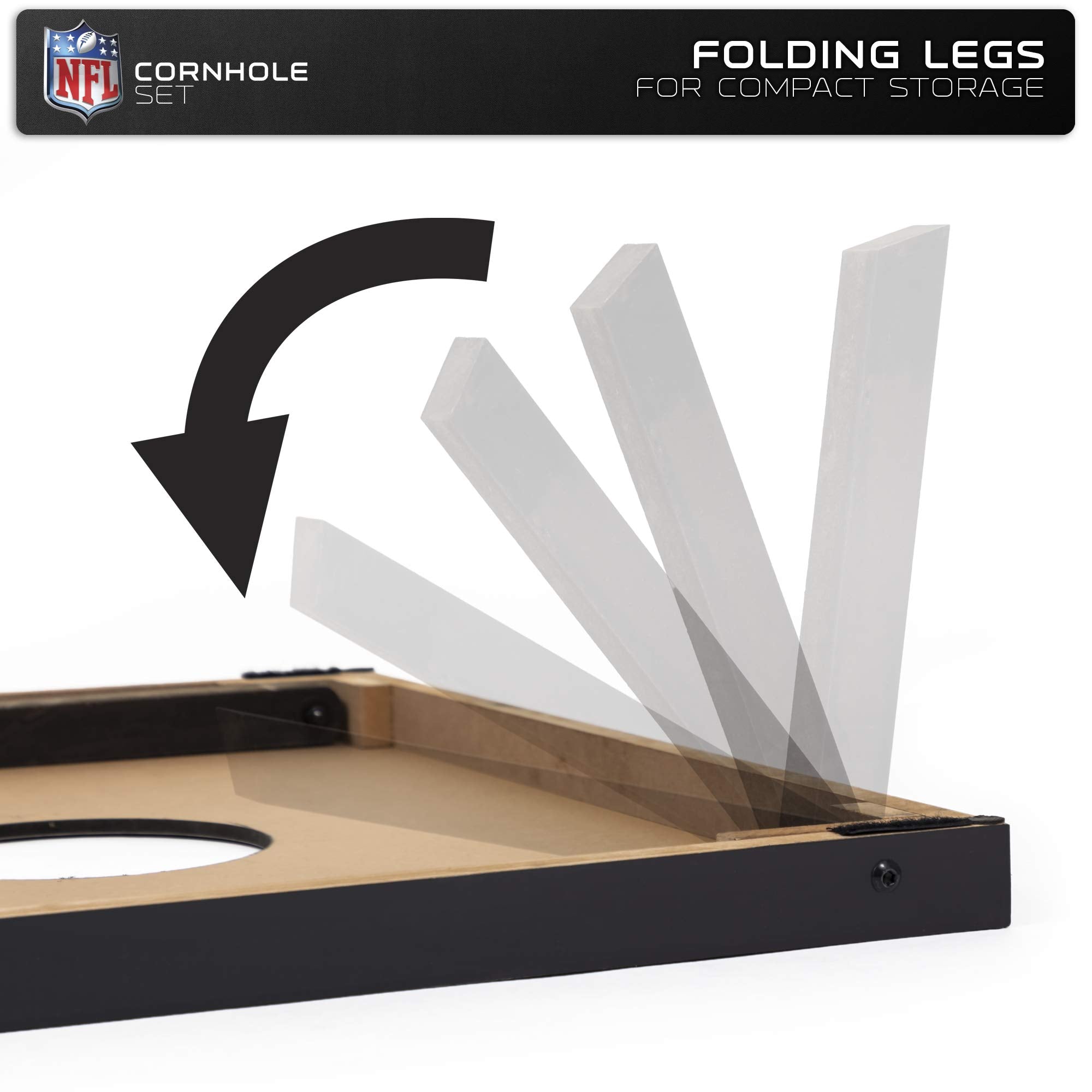 Wild Sports 2'x3' MDF Wood NFL Oakland Raiders Cornhole Set - Grey Wood Design - Sports Collectibles, Sports Memorabilia, Sports Fan Shop, Sports Gifts