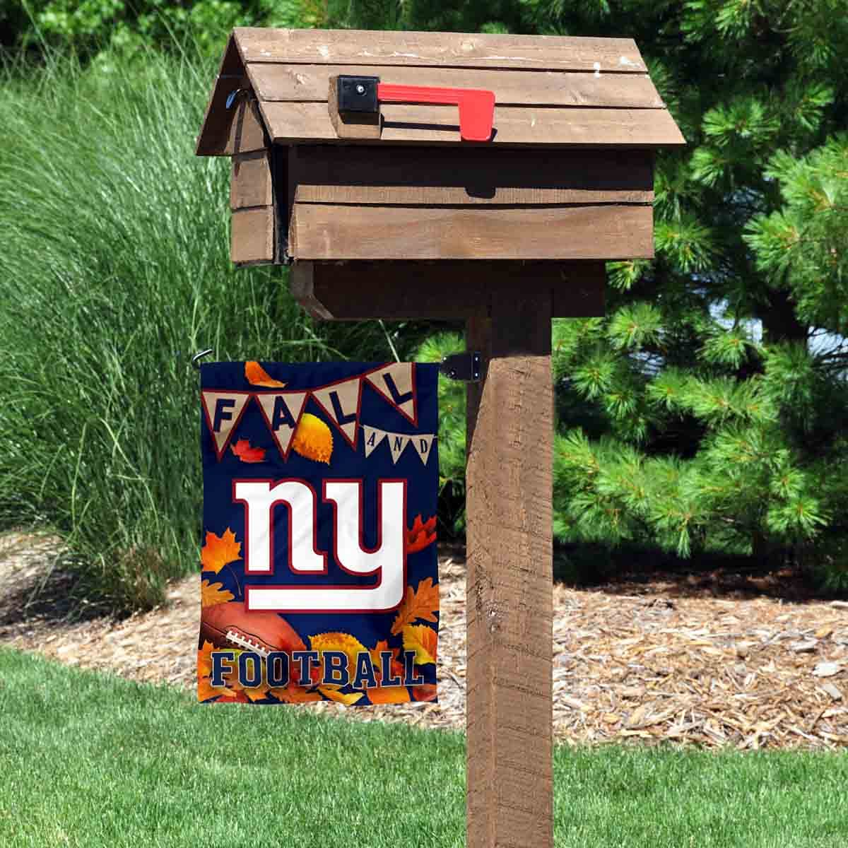 WinCraft New York Giants Fall Leaves Decorative Football Garden Flag Double Sided Banner - Sports Collectibles, Sports Memorabilia, Sports Fan Shop, Sports Gifts