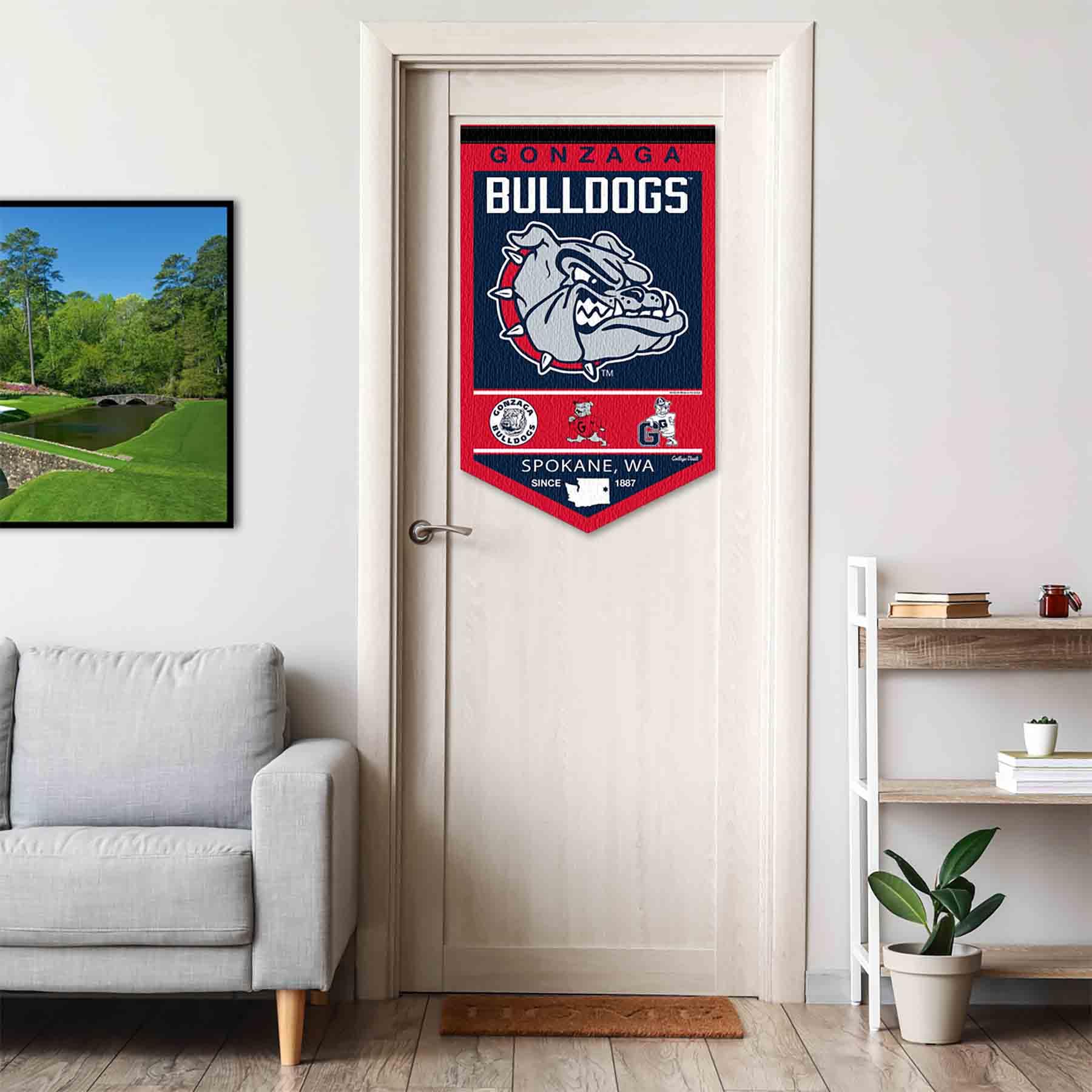 College Flags & Banners Co. Gonzaga Bulldogs Heritage History Banner Pennant - Sports Collectibles, Sports Memorabilia, Sports Fan Shop, Sports Gifts