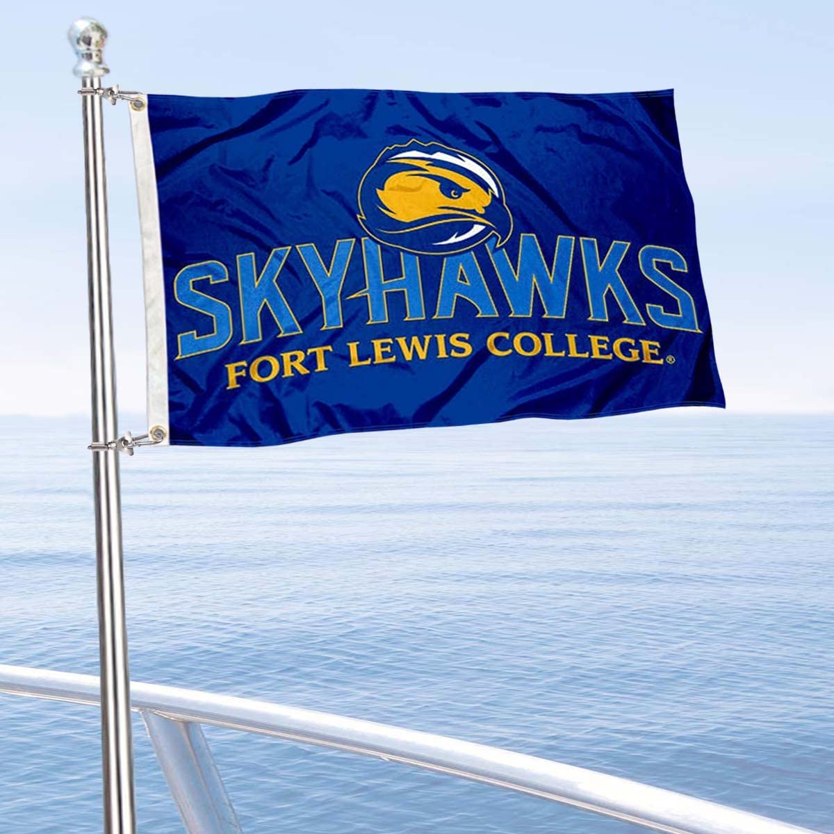 College Flags & Banners Co. Fort Lewis Skyhawks Boat and Nautical Flag - Sports Collectibles, Sports Memorabilia, Sports Fan Shop, Sports Gifts