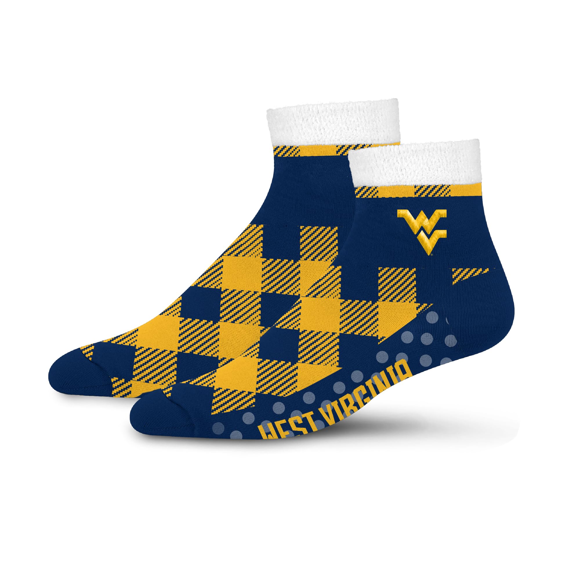 For Bare Feet NCAA WEST VIRGINIA MOUNTAINEERS Cozy Buff Plush Cabin Sock Team Color OSFM - Sports Gifts, Sports Memorabilia, Sports Collectibles, Fan Shop