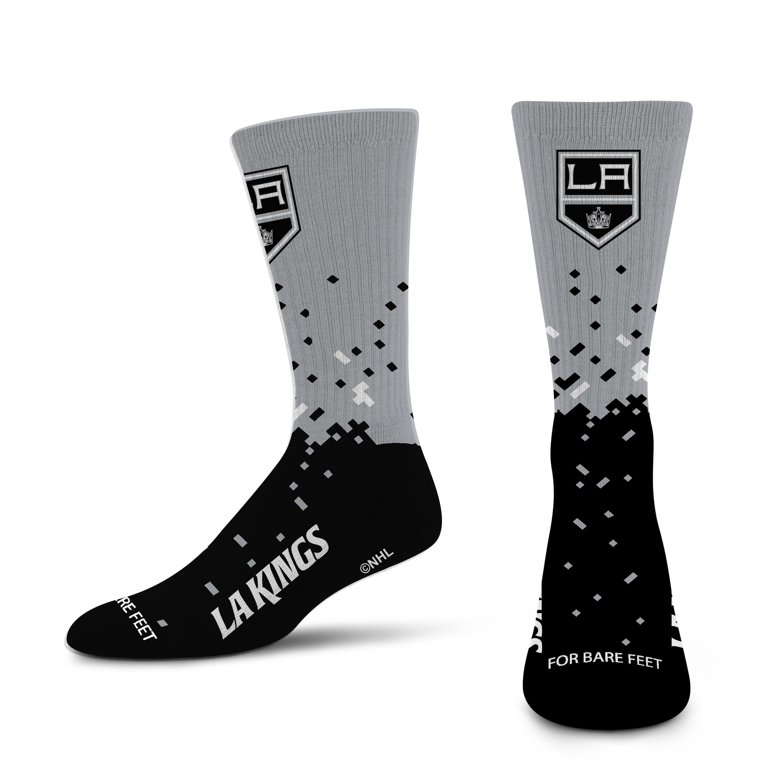 For Bare Feet NHL LOS ANGELES KINGS Spray Zone Crew Sock Team Color Large - Sports Gifts, Sports Memorabilia, Sports Collectibles, Fan Shop