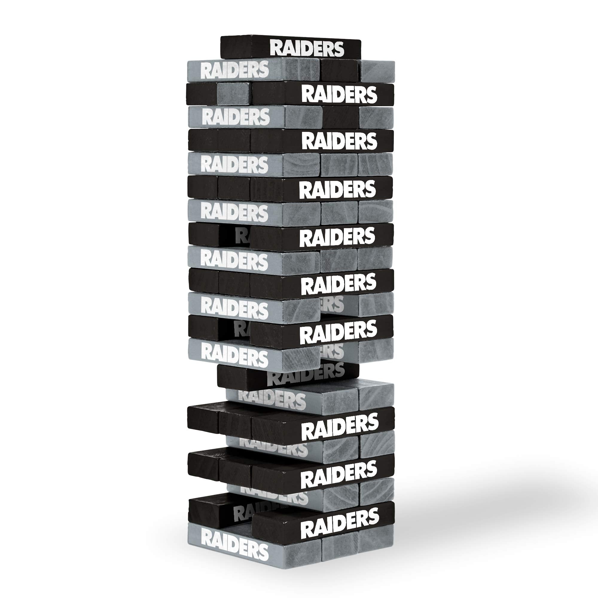 Wild Sports NFL Las Vegas Raiders Table Top Stackers 3" x 1" x .5", Team Color - Sports Collectibles, Sports Memorabilia, Sports Fan Shop, Sports Gifts