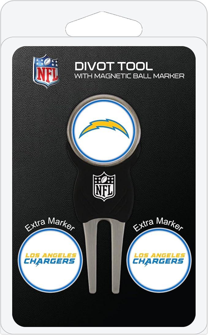 Los Angeles Chargers Divot Tool Pack With 3 Golf Ball Markers - 757 Sports Collectibles