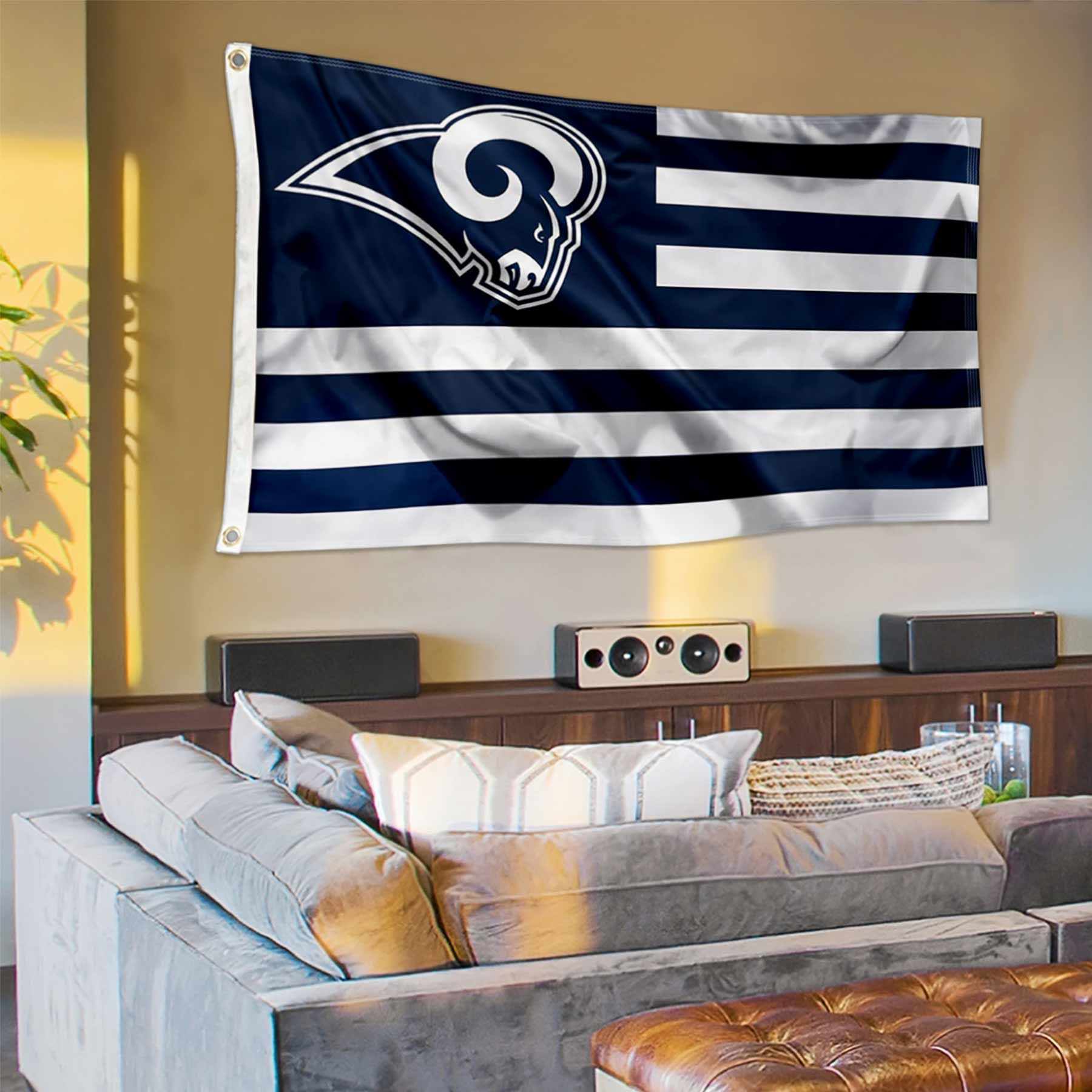 WinCraft Los Angeles Rams Nation Americana Flag Outdoor Indoor 3x5 Foot Banner - Sports Collectibles, Sports Memorabilia, Sports Fan Shop, Sports Gifts