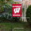 College Flags & Banners Co. Wisconsin Badgers Motion W Garden Flag with Pole Stand Holder - Sports Collectibles, Sports Memorabilia, Sports Fan Shop, Sports Gifts