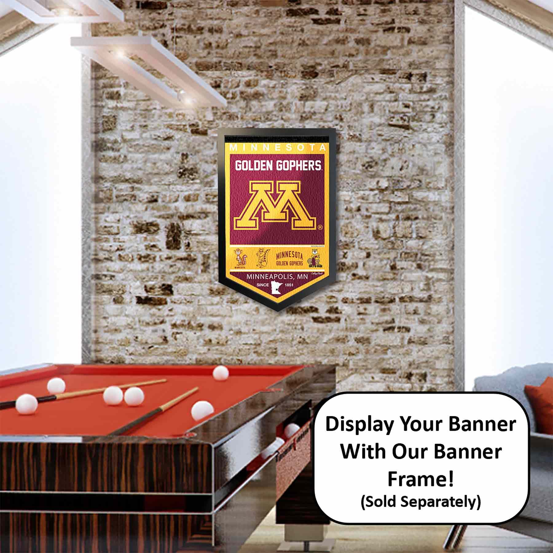 College Flags & Banners Co. Minnesota Gophers Heritage History Banner Pennant - Sports Collectibles, Sports Memorabilia, Sports Fan Shop, Sports Gifts