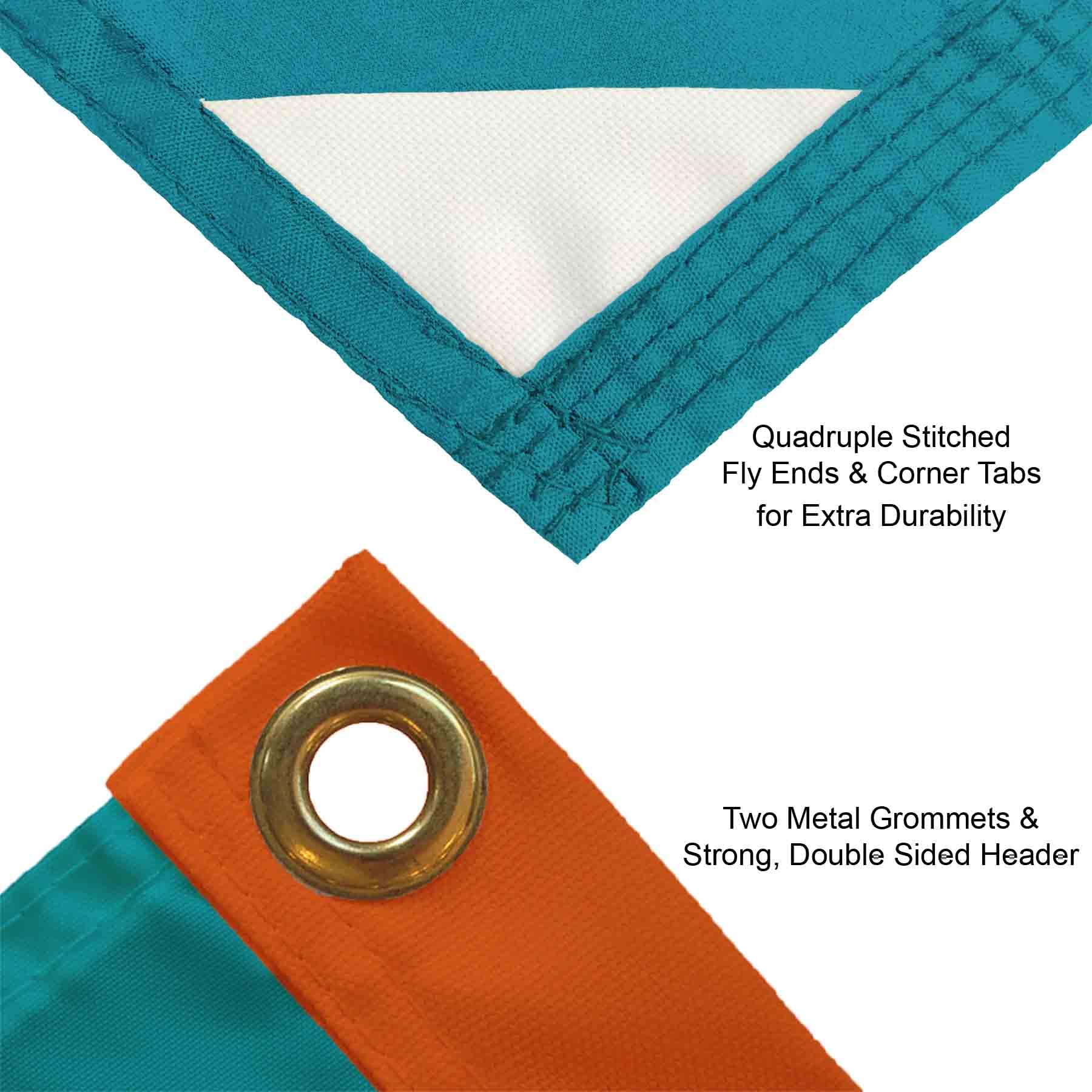 WinCraft Miami Dolphins Printed Header 3x5 Foot Banner Flag - Sports Collectibles, Sports Memorabilia, Sports Fan Shop, Sports Gifts
