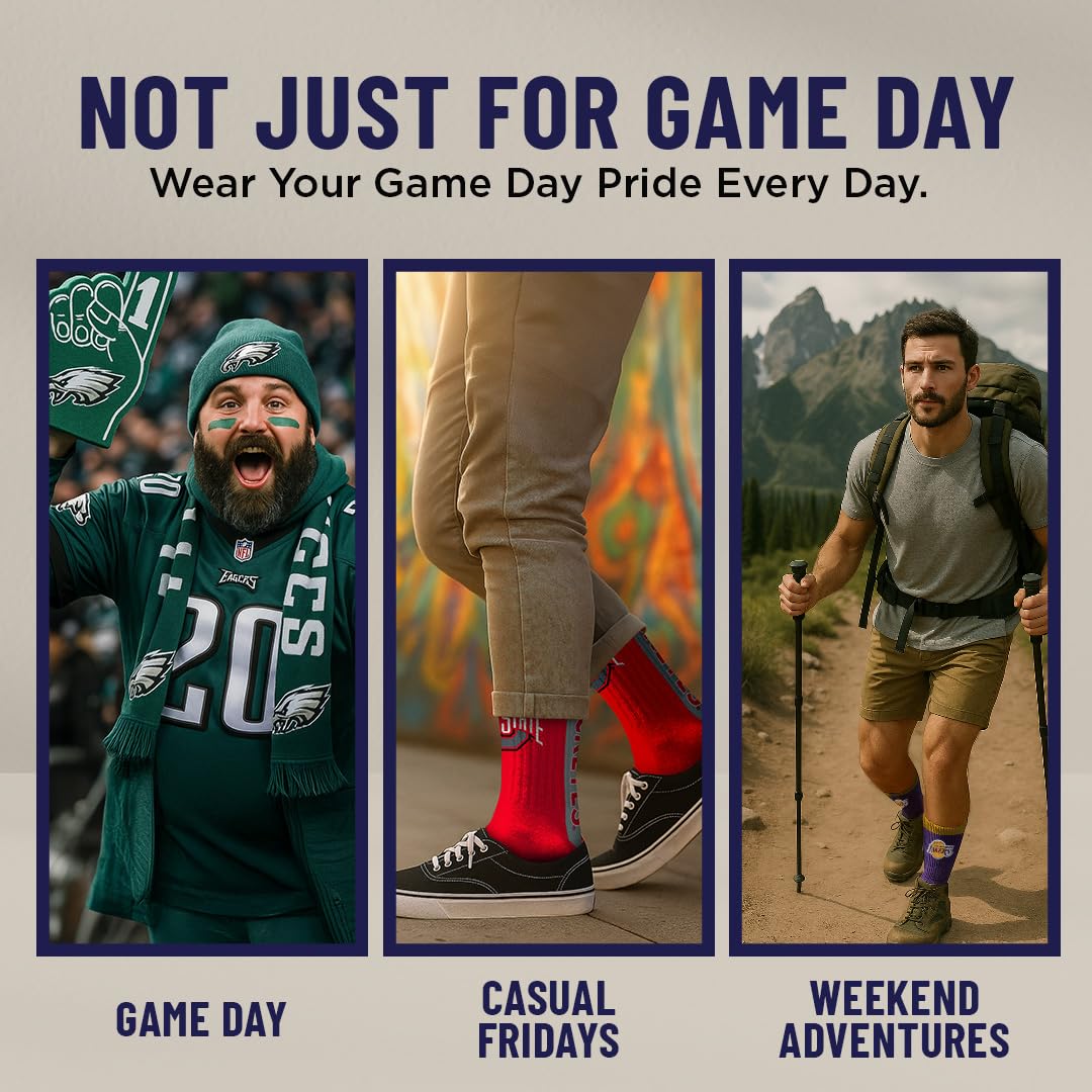 For Bare Feet NBA OKLAHOMA CITY THUNDER MVP Crew Sock Team Color Large