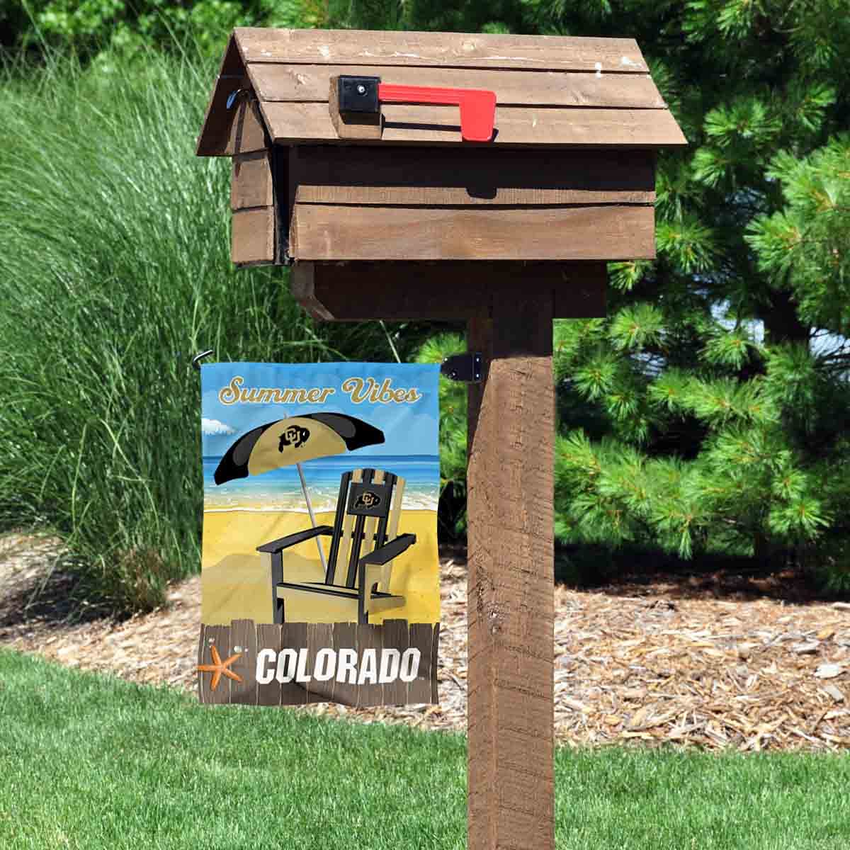 College Flags & Banners Co. Colorado Buffaloes Summer Season Vibes Double Sided Garden Yard Flag - Sports Collectibles, Sports Memorabilia, Sports Fan Shop, Sports Gifts