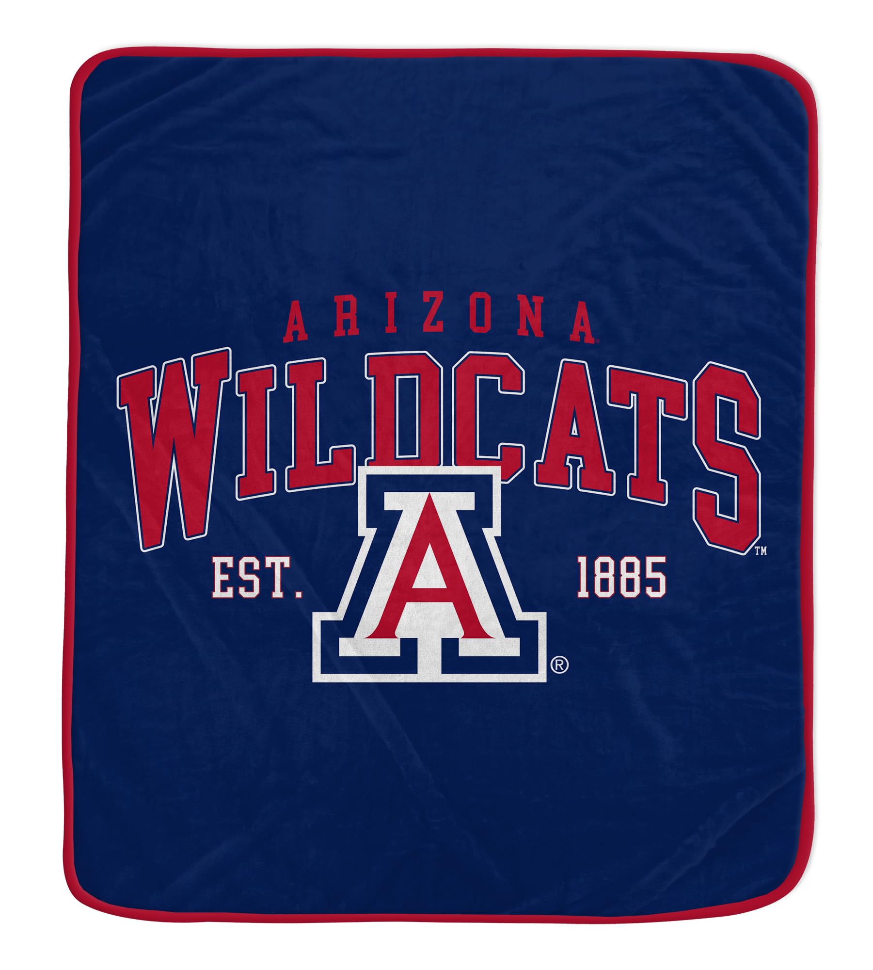 NCAA Arizona Wildcats Vintage Arch Block Ultra Soft Blanket - Sports Gifts, Sports Memorabilia, Sports Collectibles, Fan Shop