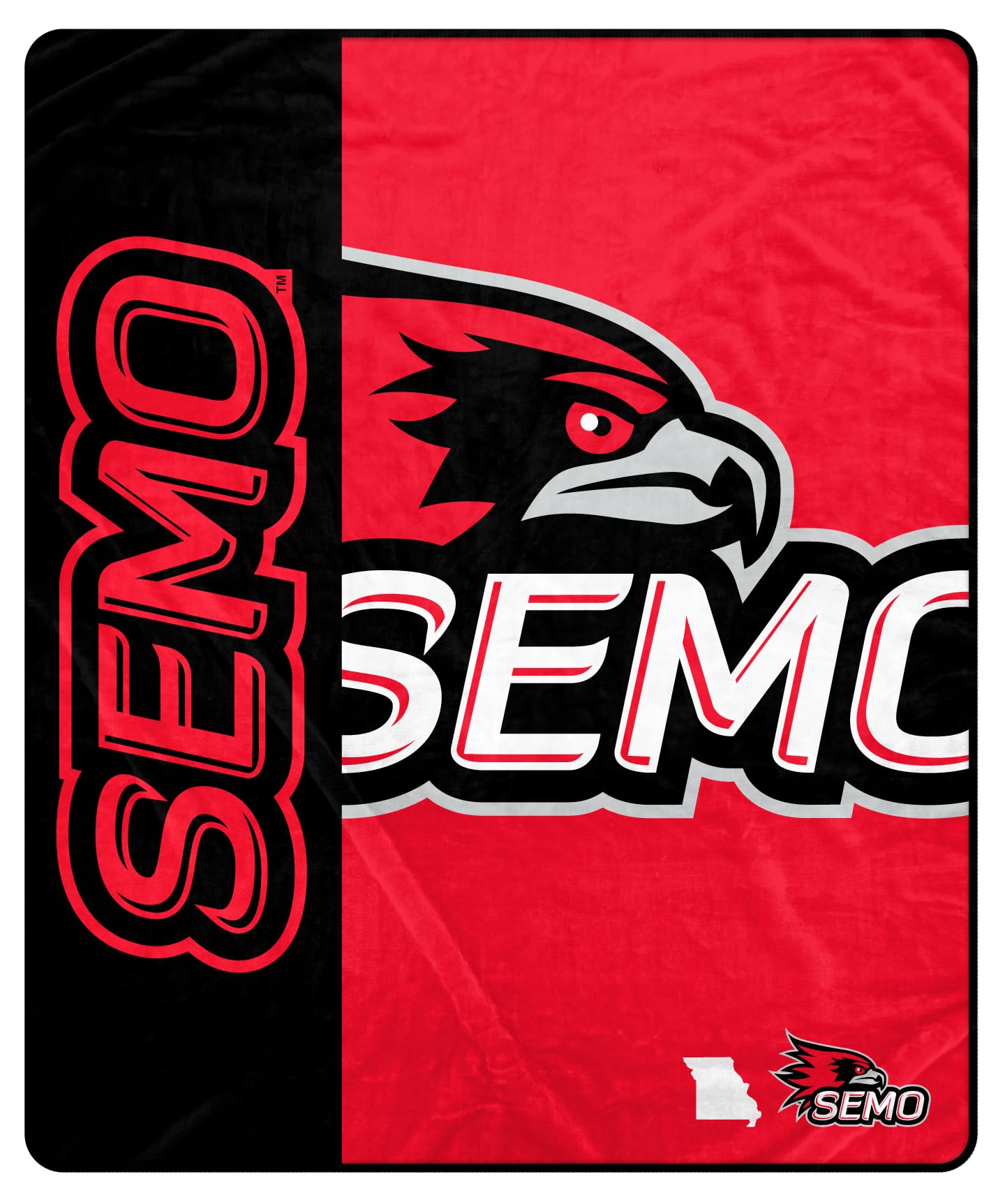 Proformance Home NCAA Southeast Missouri State Redhawks Endzone Ultra Soft Tailgate Throw - Sports Gifts, Sports Memorabilia, Sports Collectibles, Fan Shop
