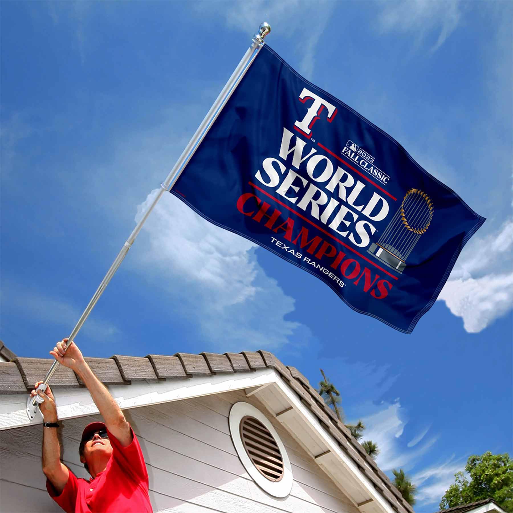 WinCraft Texas Rangers World 2023 Champions 3x5 Flag - Sports Collectibles, Sports Memorabilia, Sports Fan Shop, Sports Gifts